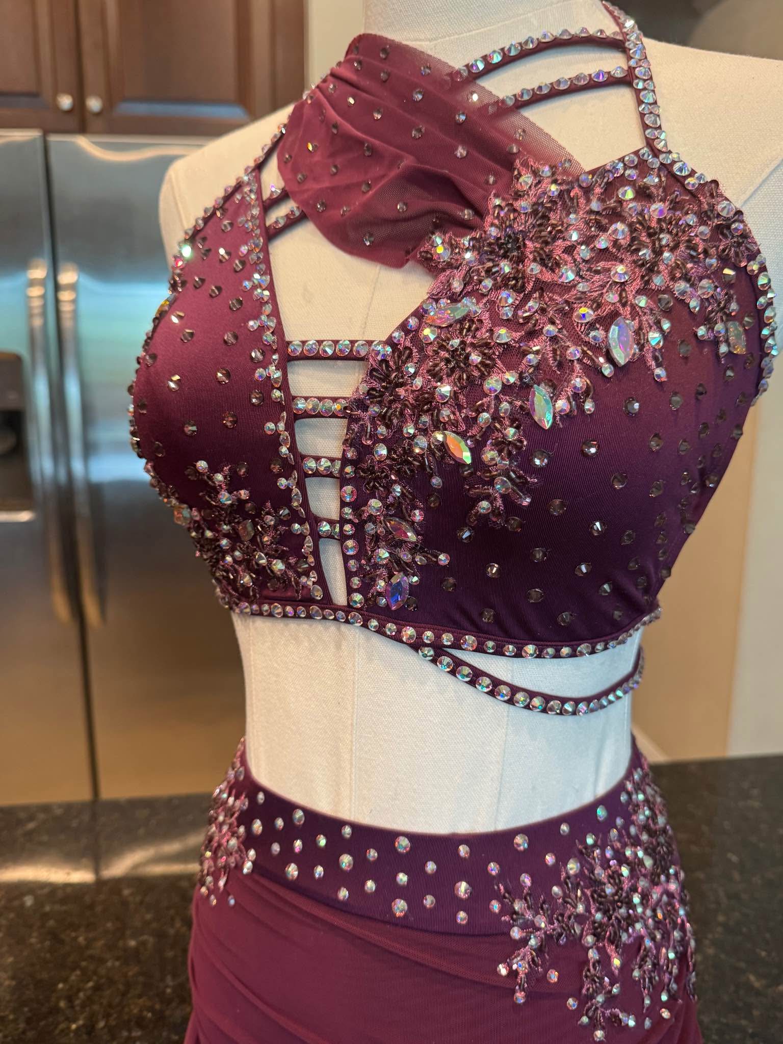 Company 5 Dancewear Rhinestoned Halter Unitard Navy Size XS | New  display picture 1
