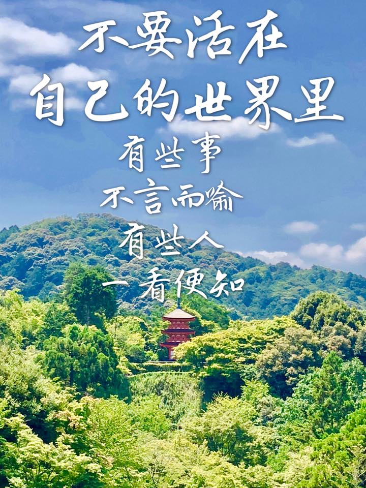 林尤发 Desmond Lim 活在自己的世界里是最失败的 看不见自己的问题 也看不见外面的世界 旁观者清 其实身边人看我们更清楚 就算是伪装虚伪的 眼神和身体语言也会出卖你 既然如此 不如做回真的自己 自在快活 Facebook
