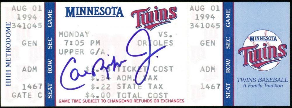 Ten-year-old me was at the Metrodome to see Cal Ripken Jr. play
