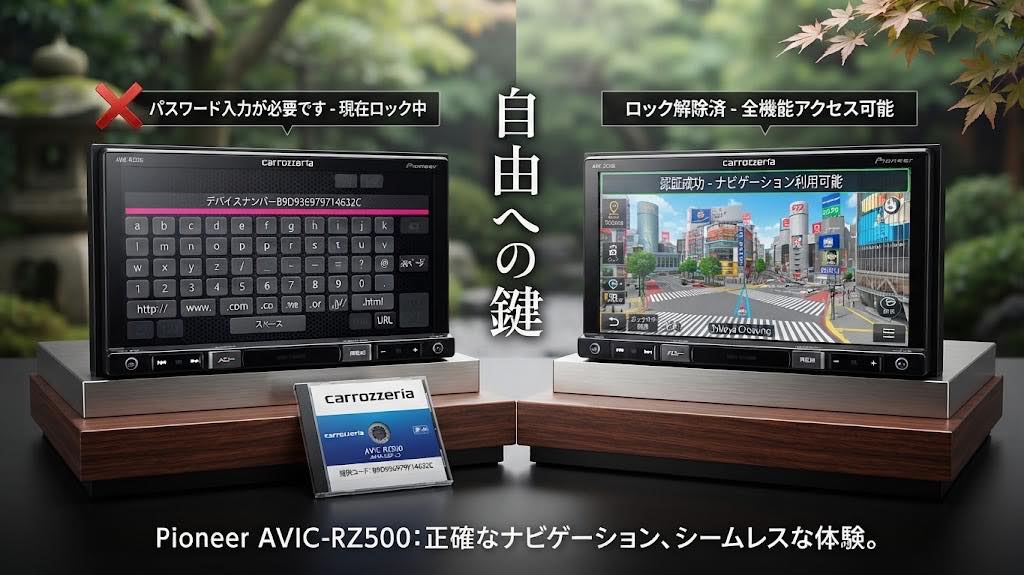 Carrozzeria AVIC-RZ500 radio unlock code retrieval service