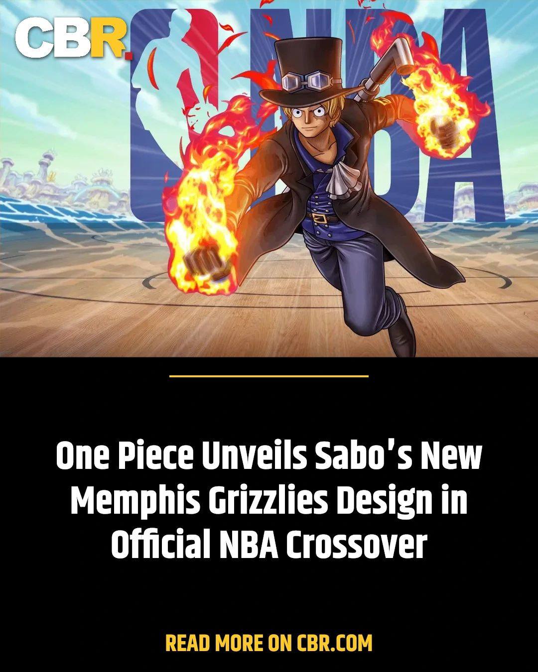 Sabo hits the court in Memphis Grizzlies' jersey for One Piece's