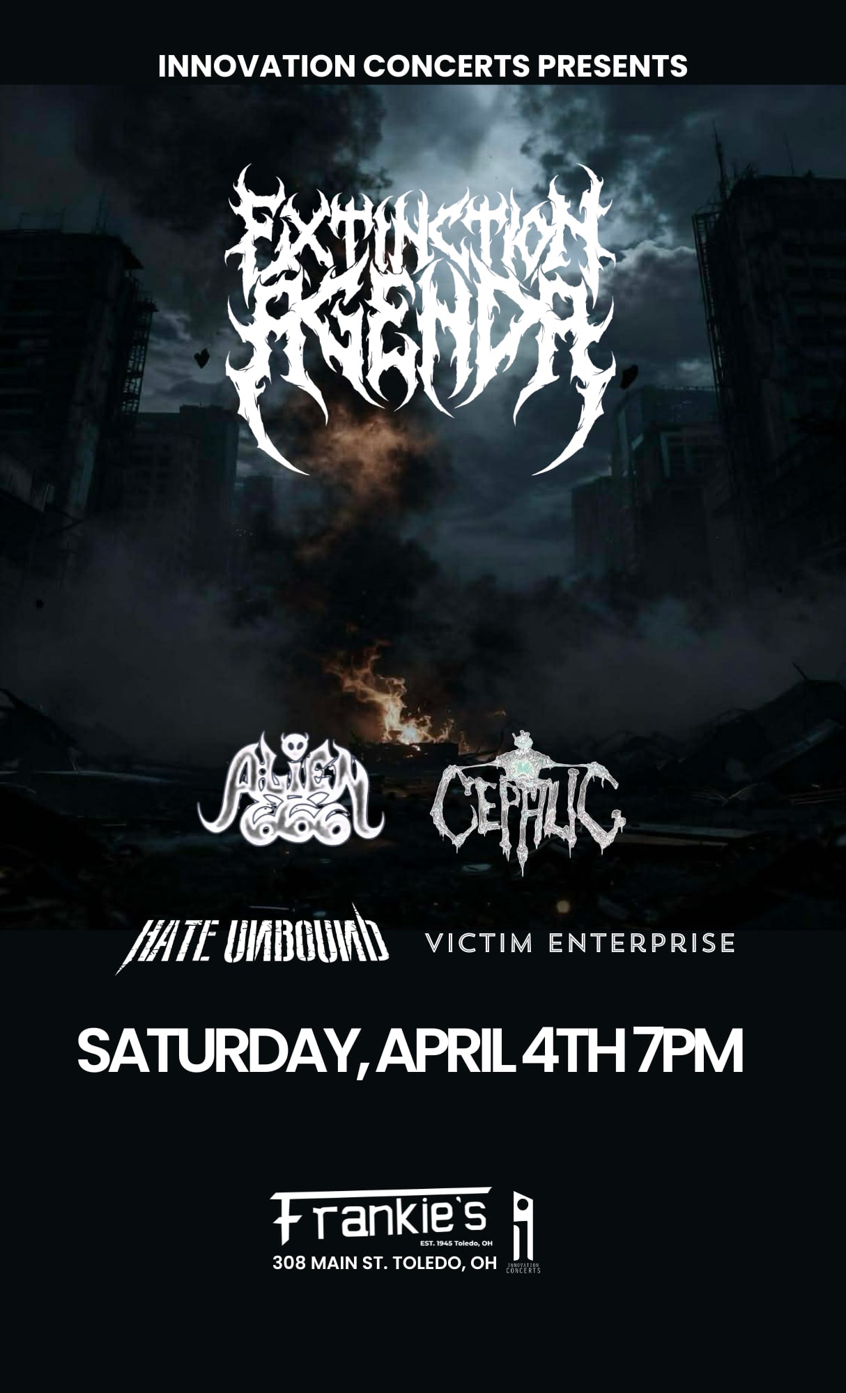 Extinction Agenda wsg/ Alien 666, Cephlic, Hate Unbound, & Victim ...