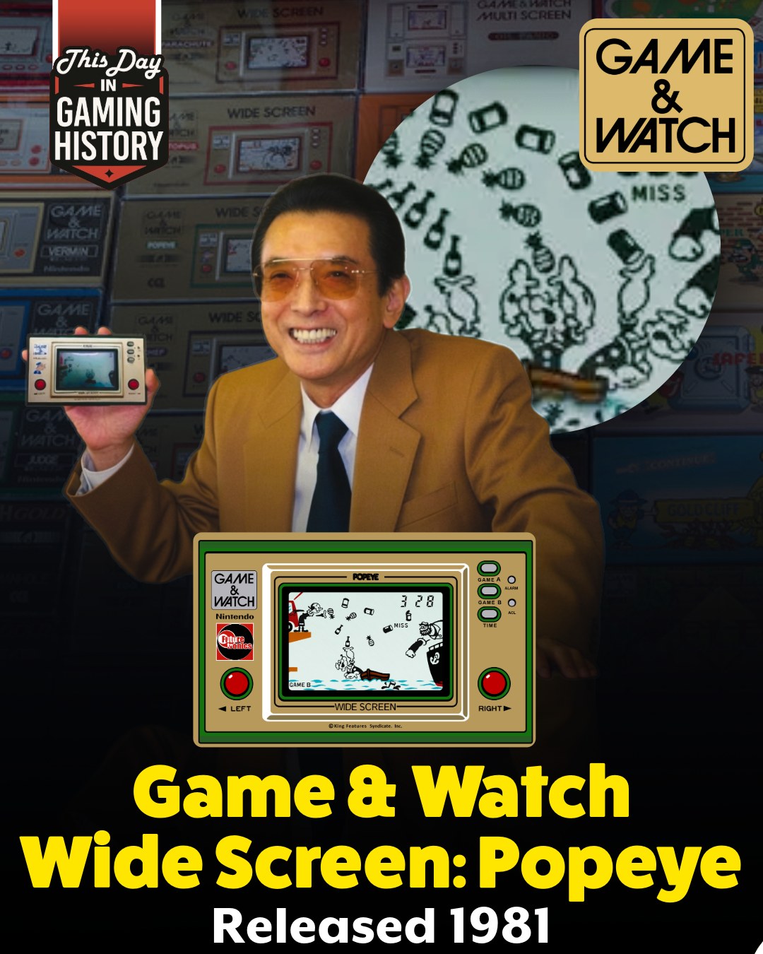 45 years ago, Game & Watch Popeye was released in Japan 🥬 The