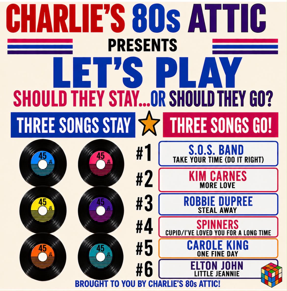 40 Year Flashback! These six songs were all enjoying spots in the