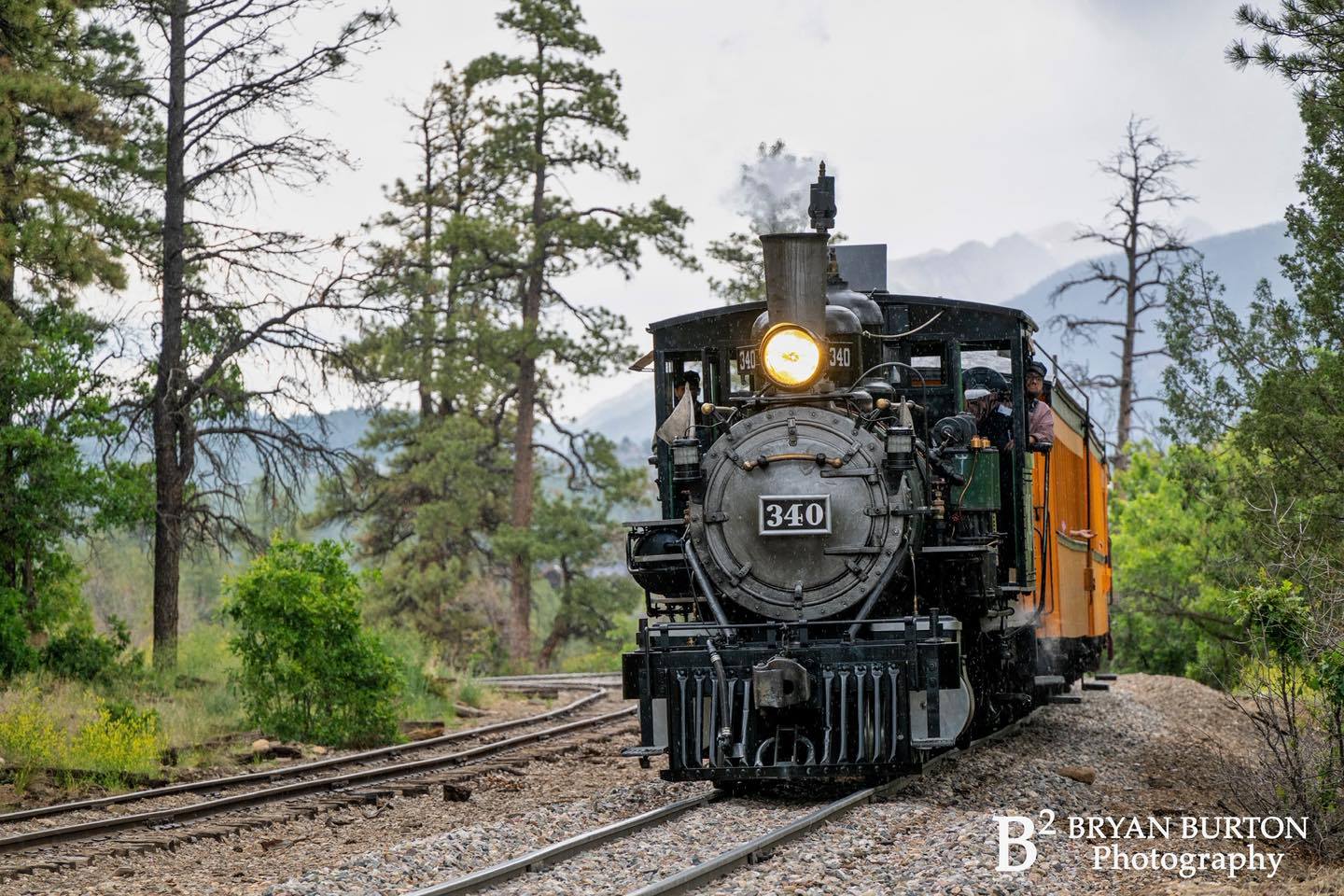 Bryan - D&RG 168 (T-12) in the siding at Sublette on the Cumbres 