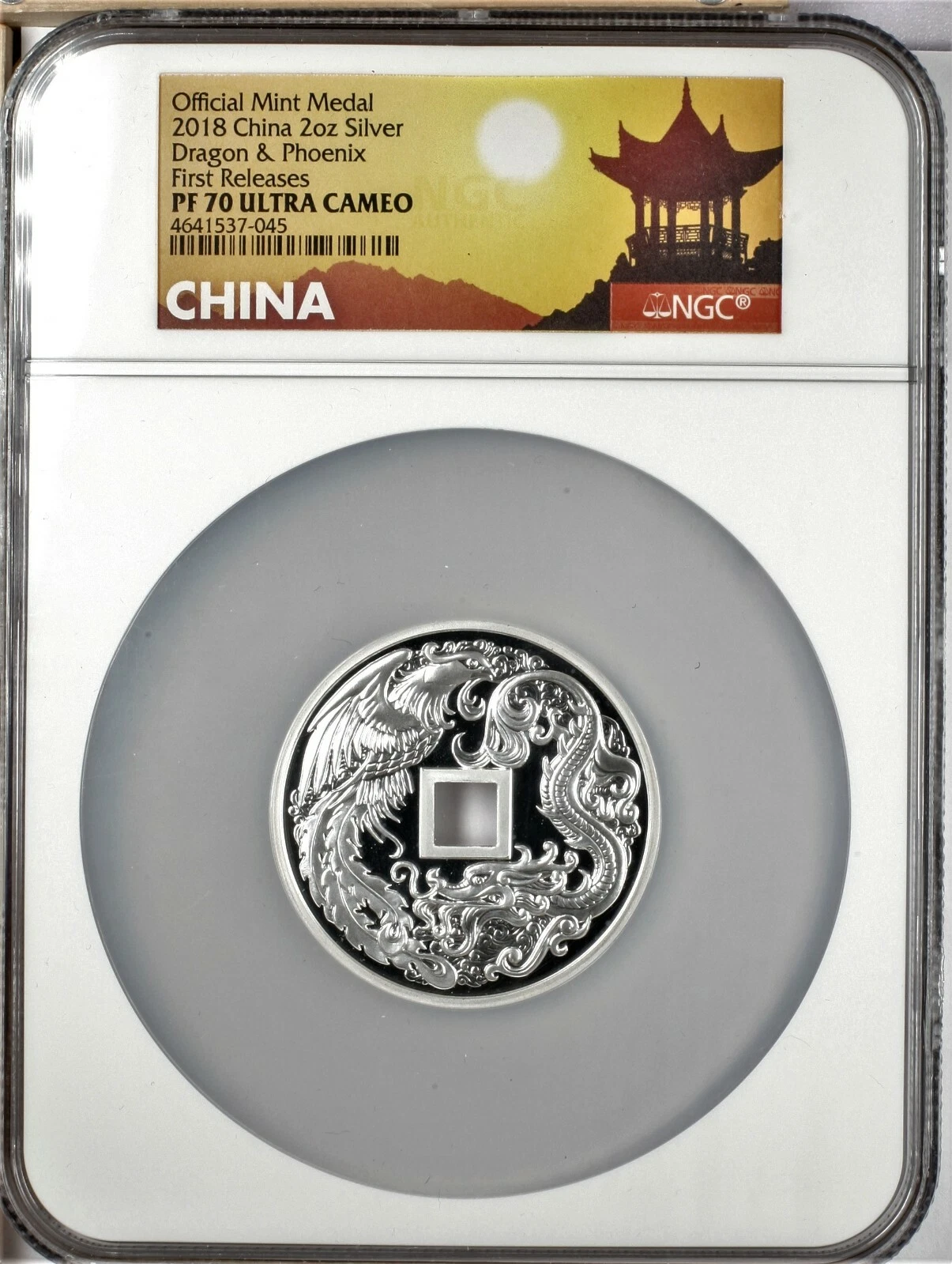 2018 China 2oz Silver in Perfect PF 70 . $290