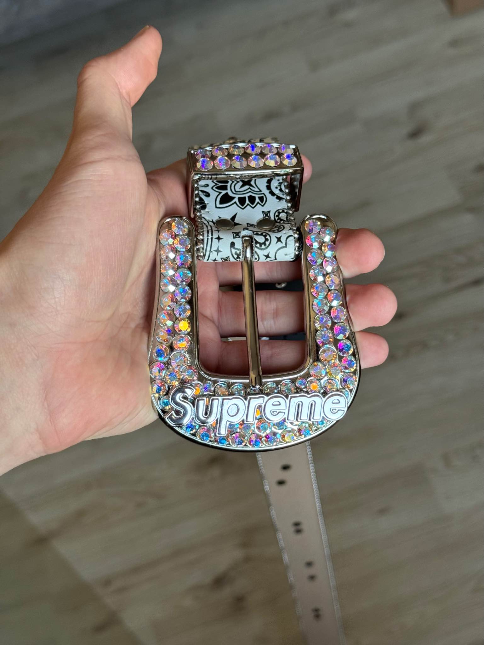 Wts! Supreme b.b. Simon bandana belt white - M