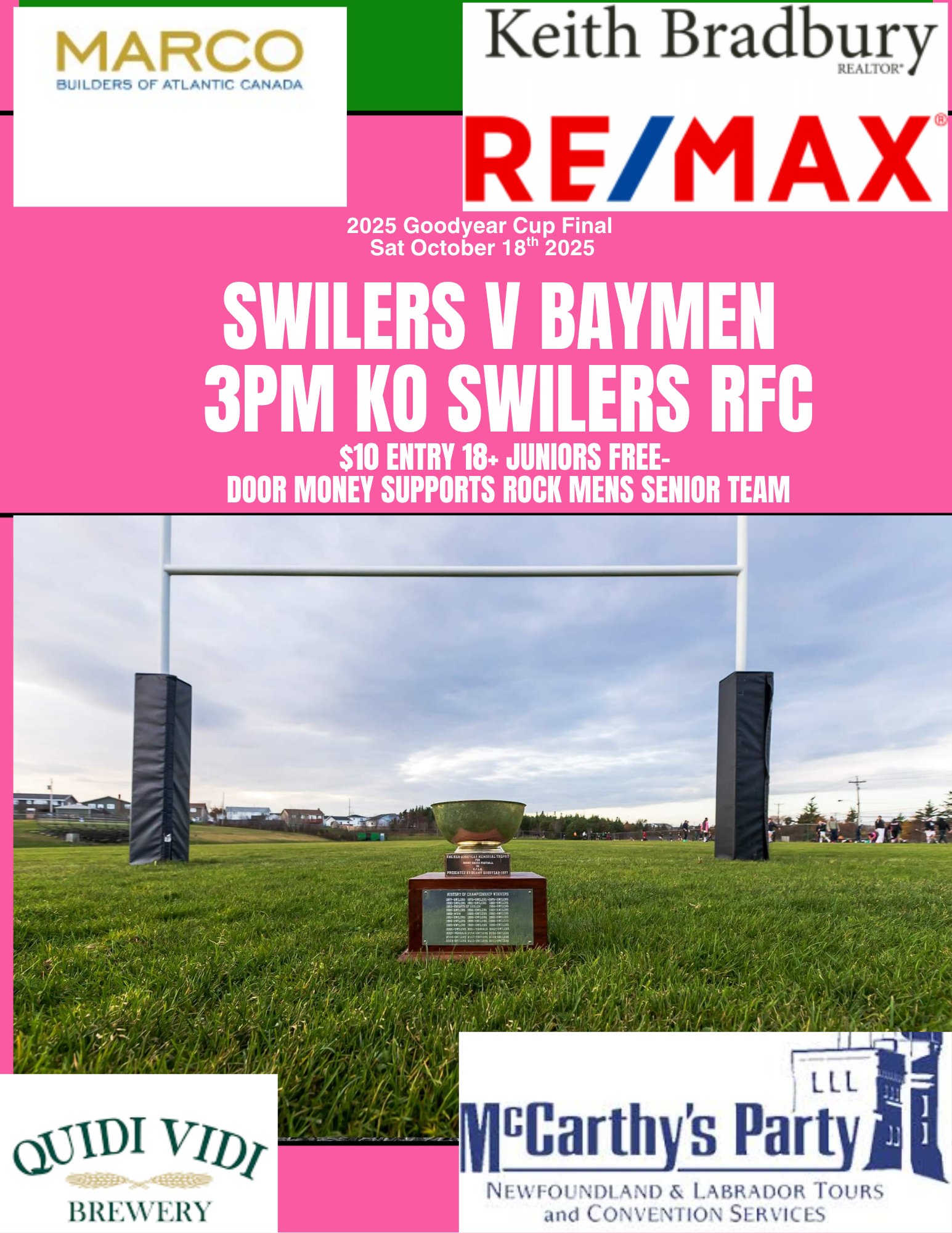 The 2025 Goodyear Cup final will be... - Swilers Rugby Club | Facebook