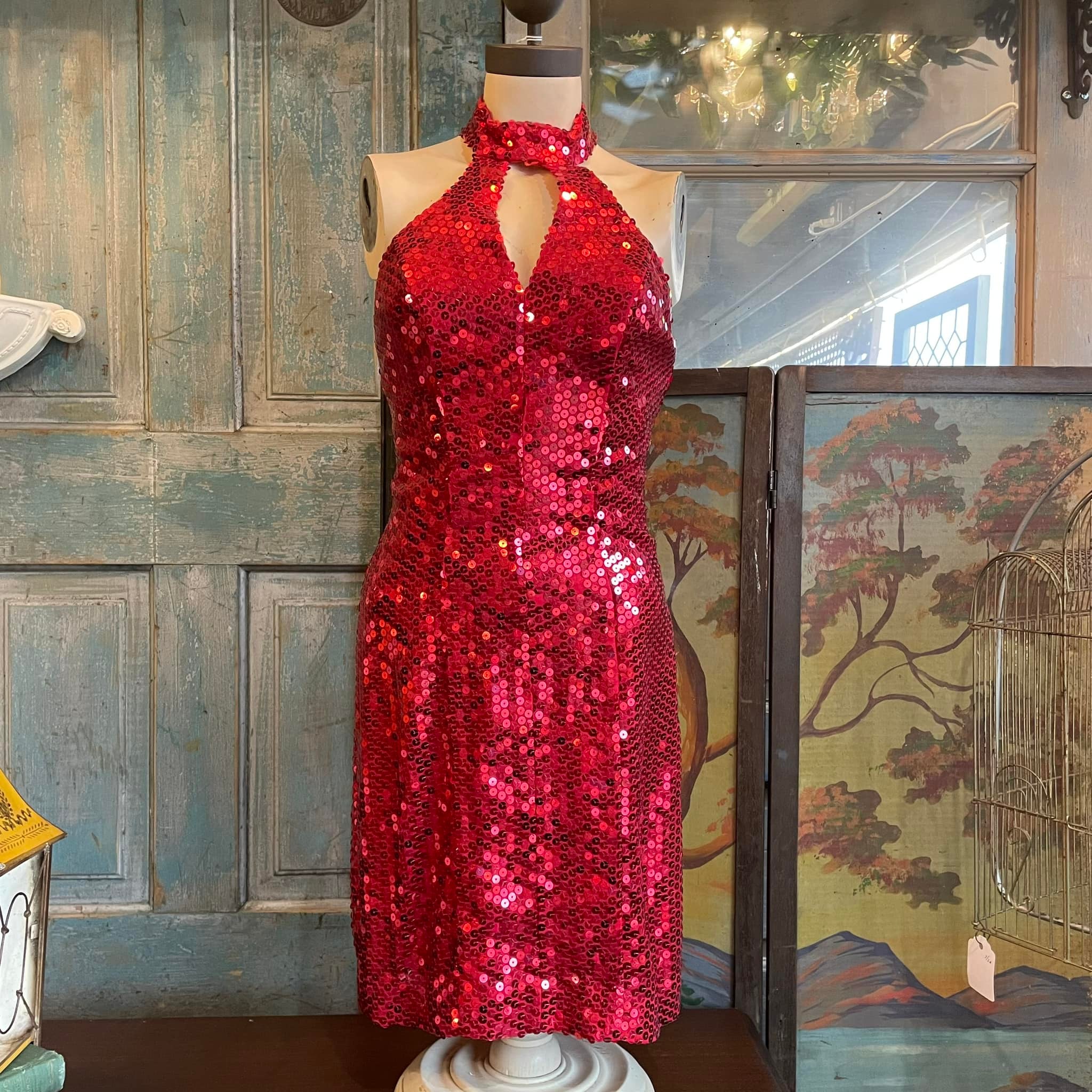 90s red prom dress Halter Neckline Beaded Black and  KhimukiStyle Y2K Prom Dress Insane vintage