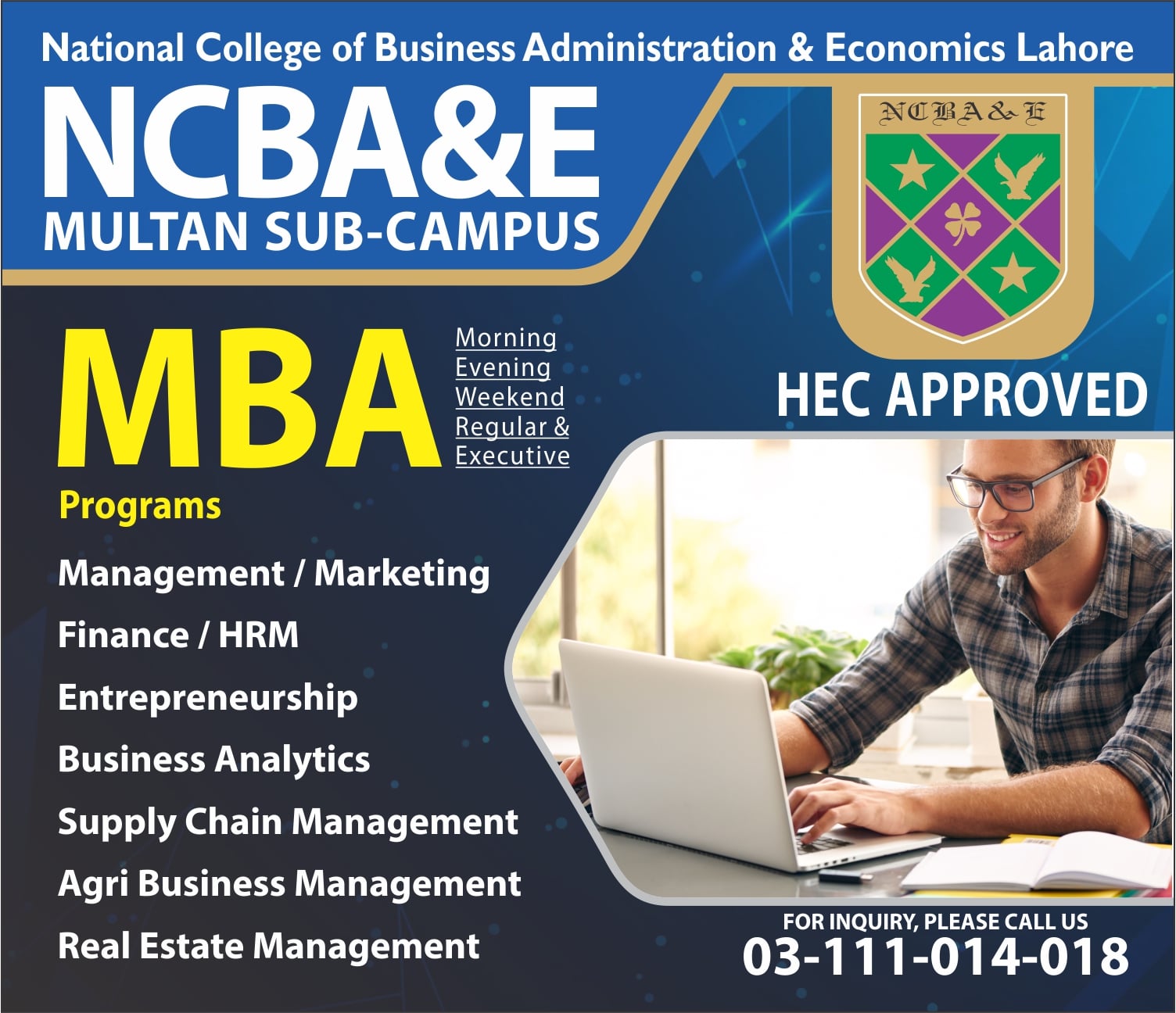 NCBA&E Bahawalpur Campus - Admissions Open Fall 2021 For information ...