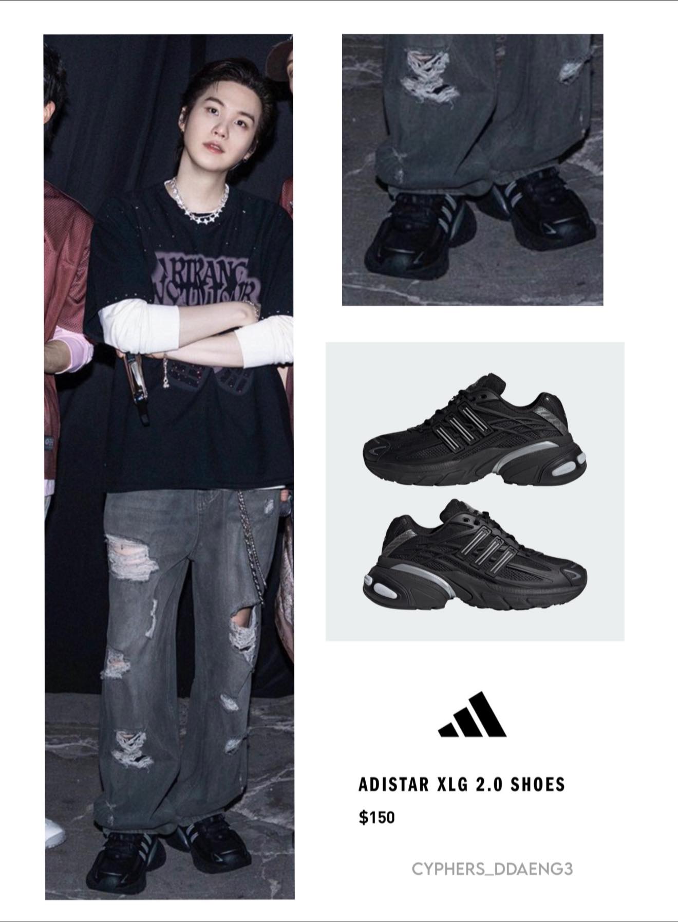 suga.　黒＋白 SUGA BTS ARIRANG TOUR IN EL PASO | DAY 2 👟 • ADISTAR XLG 2.0
