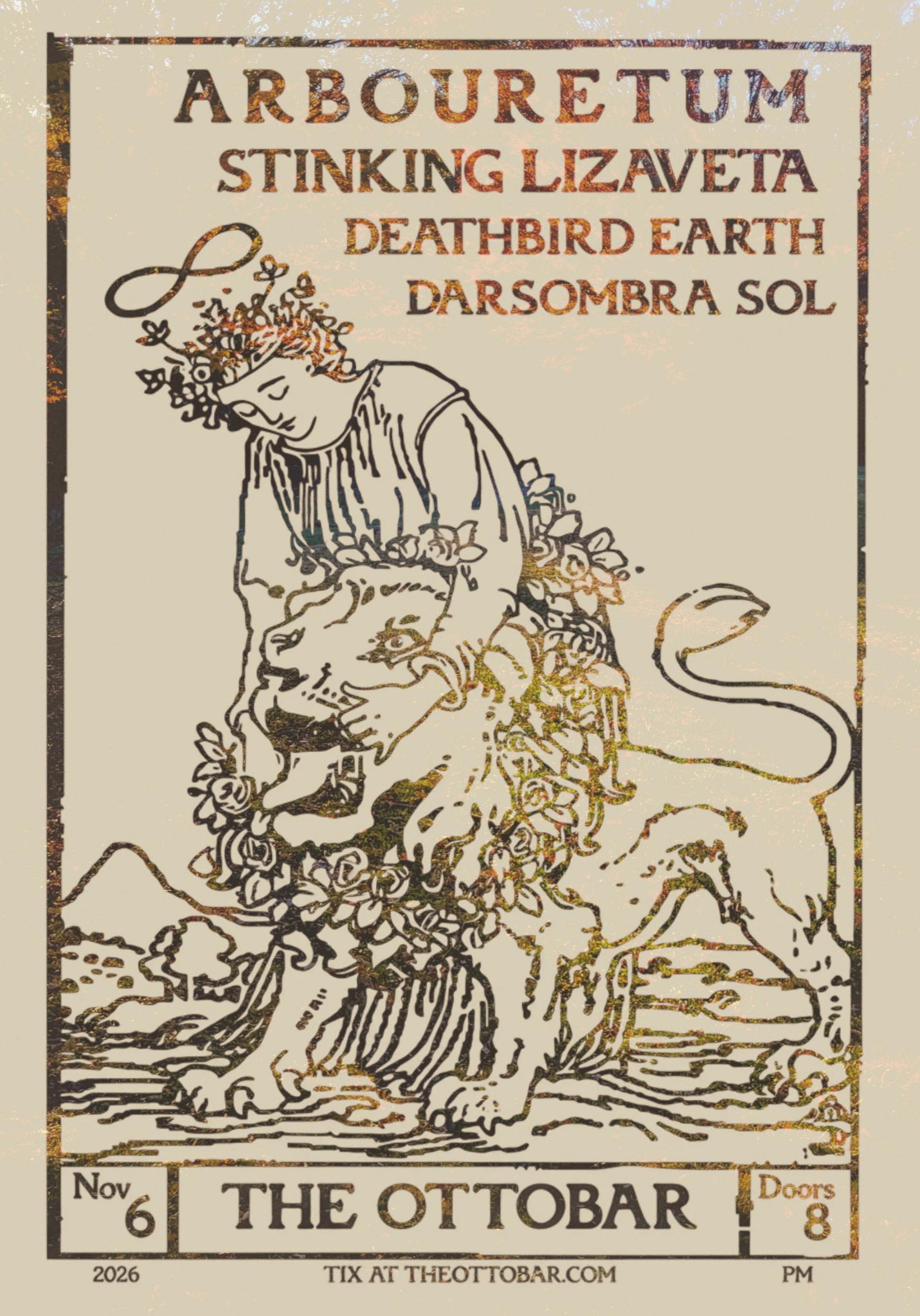 Arbouretum, Stinking Lizaveta, Deathbird Earth, and Darsombra Sol