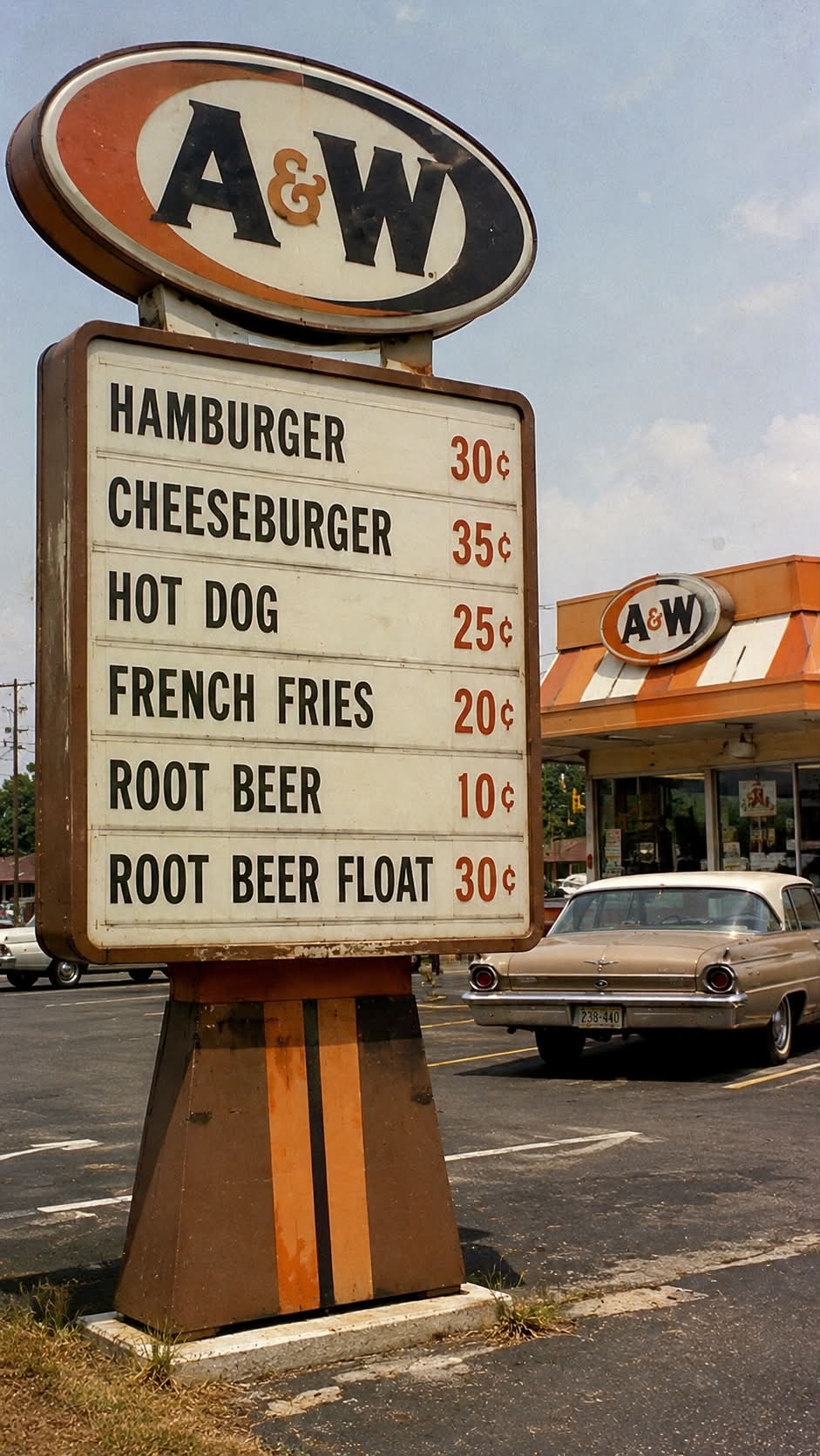 It's 1967. Dad hands you $1.25 at the A&W drive-in and says: “Get