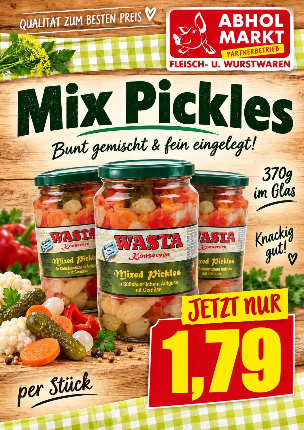 Jeder Kunde bekommt die besten Angebote. 👍Mit der Qualität der Besten 👍 Bei uns im ❤️ Abholmarkt Partner Steinberg-Dörfl und Pinggau ❤️ solange der Vorrat reicht