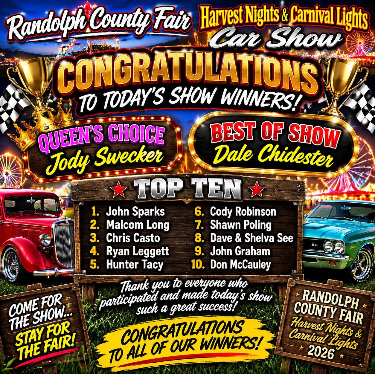 2026 Randolph County Fair Car Show Winners Announced