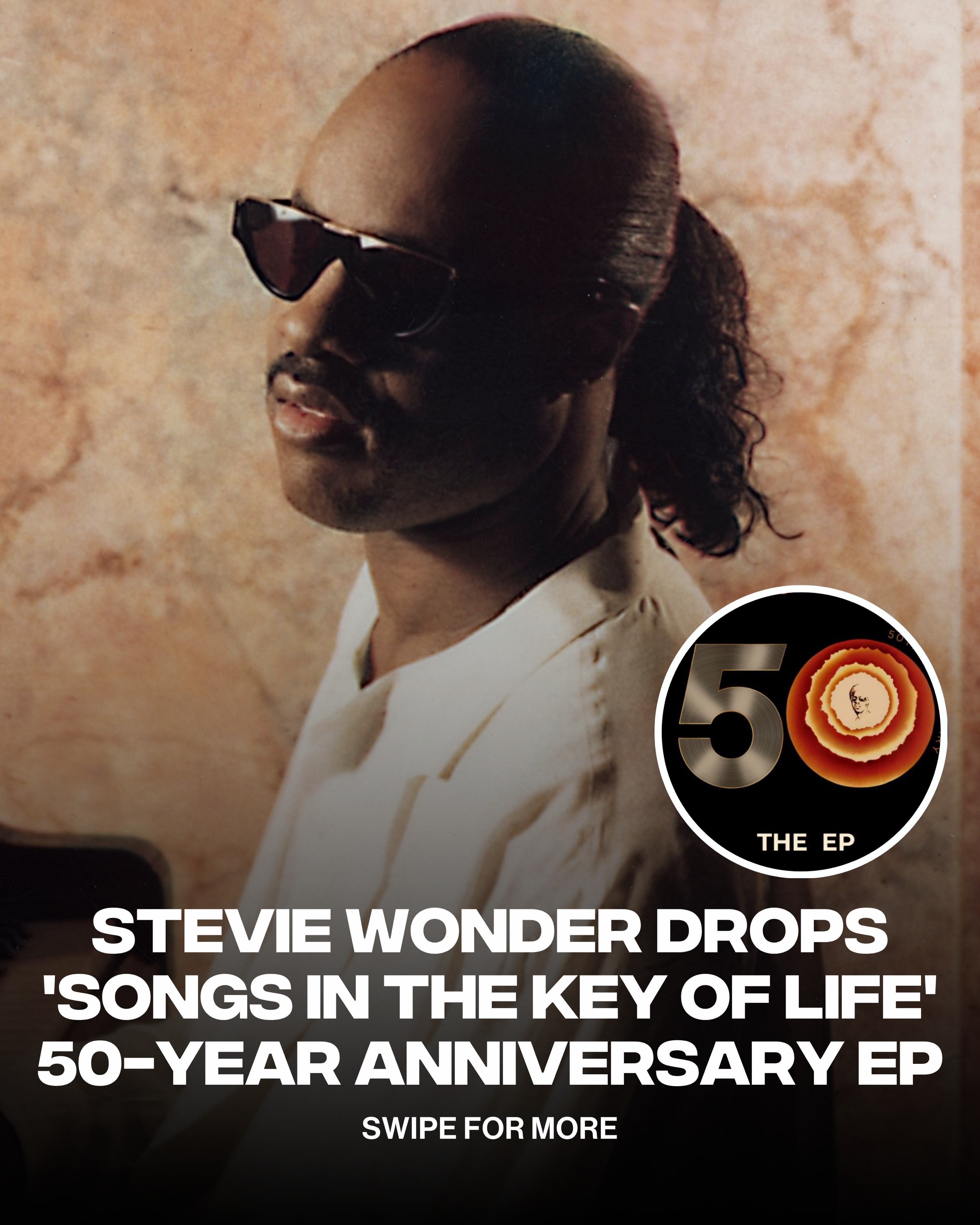 Stevie Wonder is celebrating 50 years of 'Songs In The Key Of Life