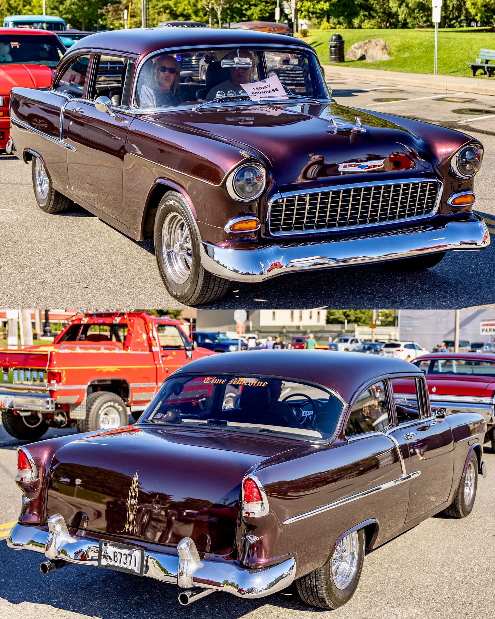 1955 Chevrolet 210 restomod spotted at Old Orchard Beach car show