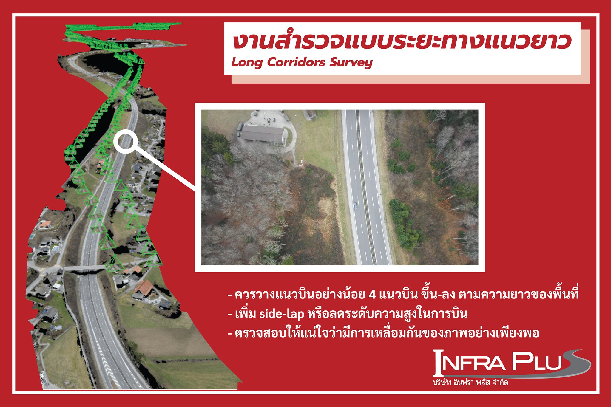 InfraPlus UAV Consulting - งานสำรวจแบบระยะทางแนวยาว (Long Corridors ...