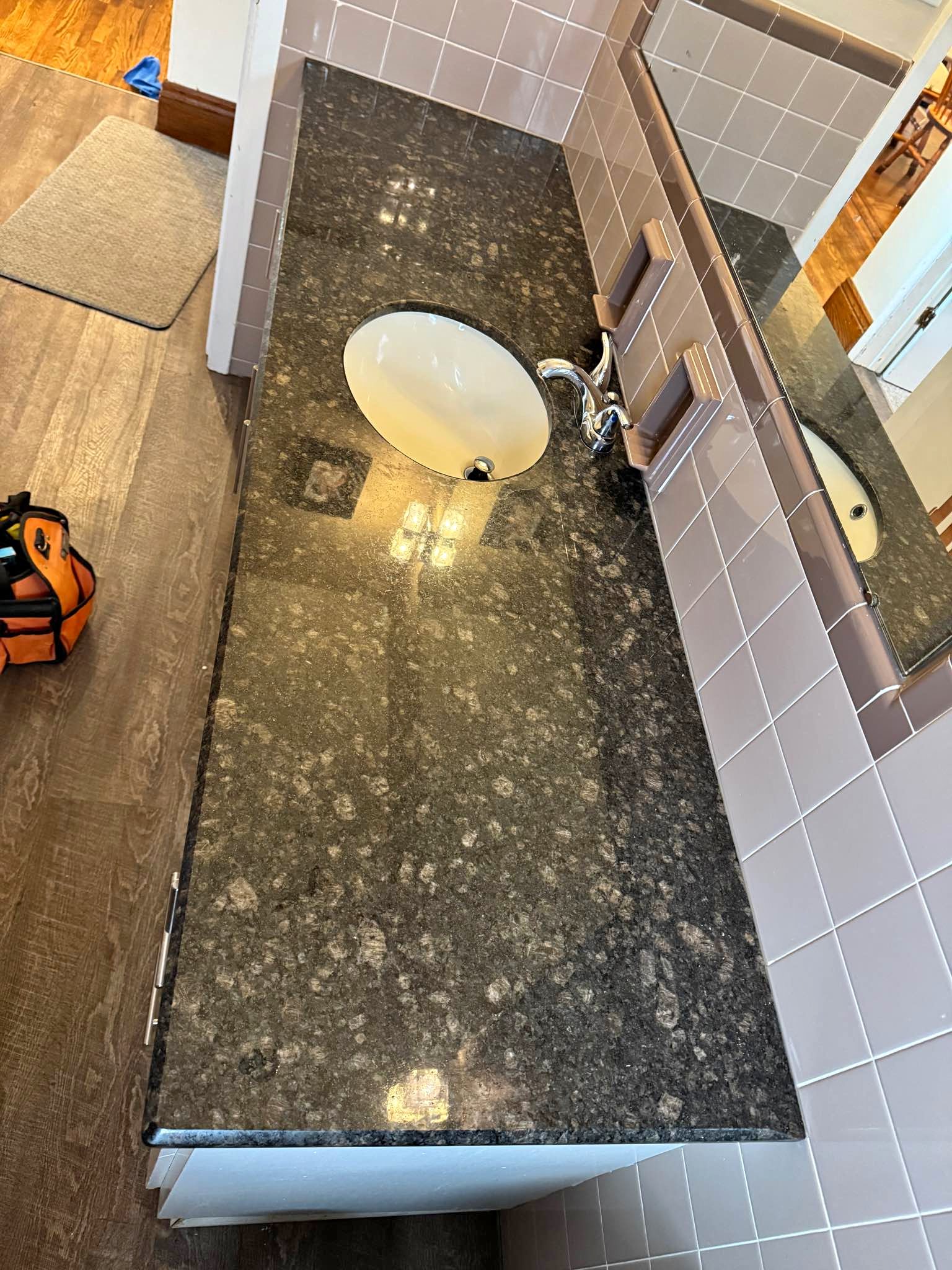 Granite countertop with single sink - Mirrors - Hamilton, Ontario