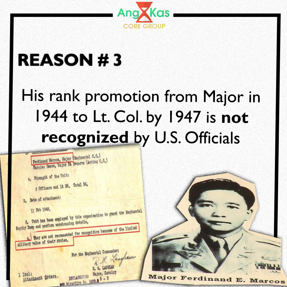 AngKas Core Group - Reason 3: His rank promotion from Major in 1944 to ...