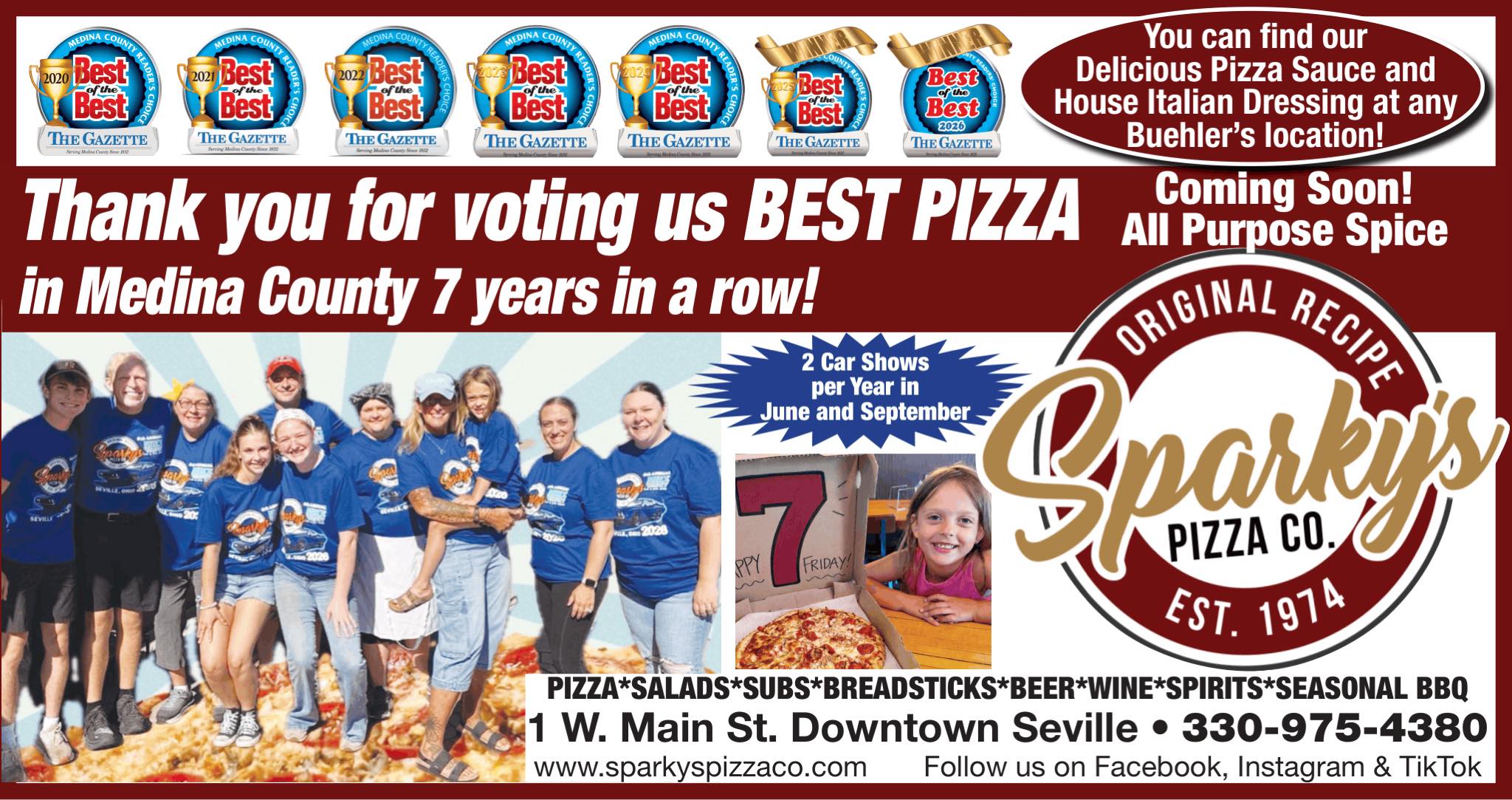 Sparky's Pizza Co. | Seville OH