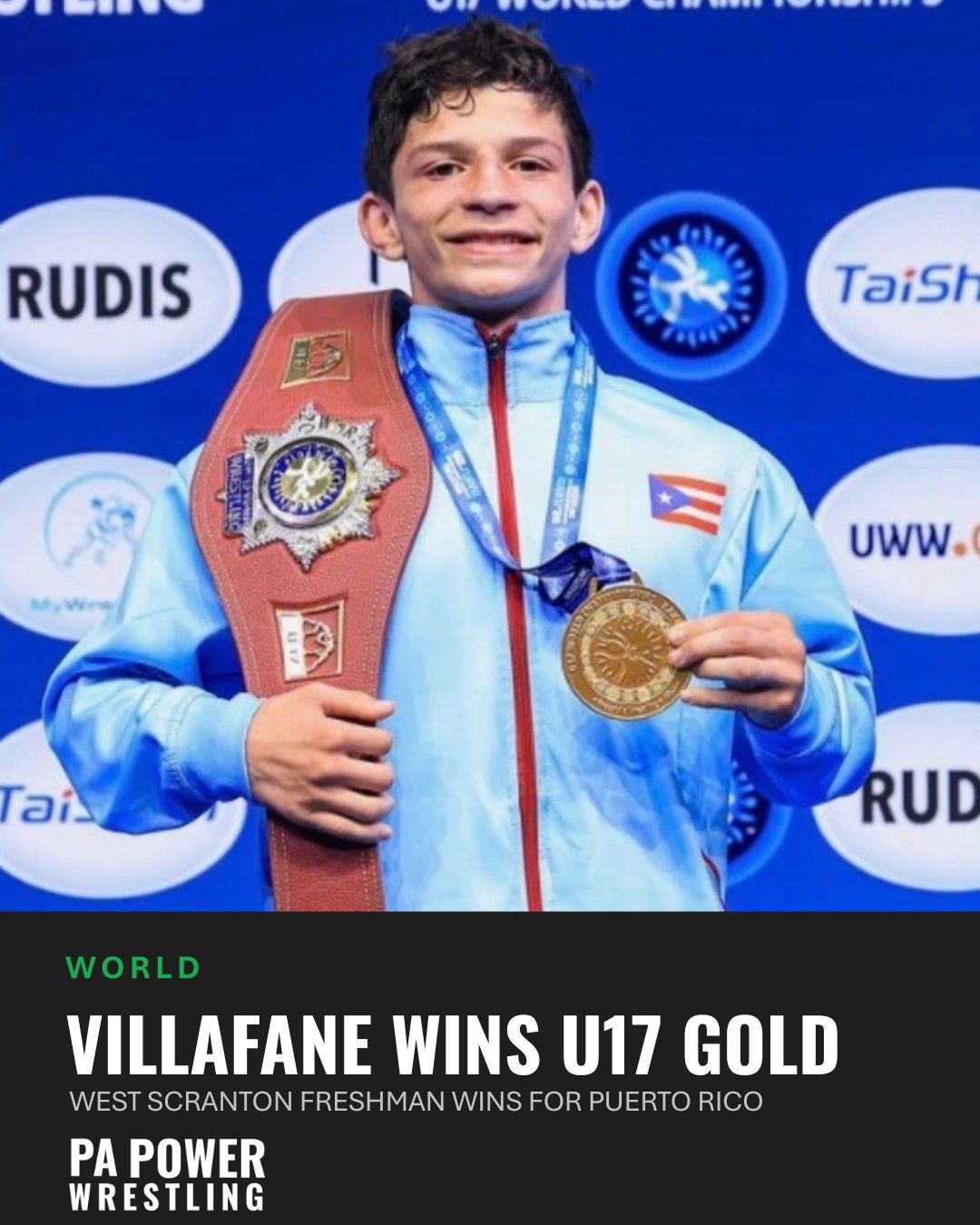 🥇 World Champion. Incoming West Scranton freshman Nelson
