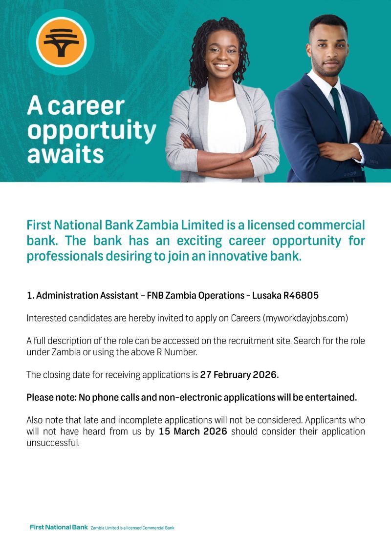 Peza Job Zambia - Join First National Bank Zambia and take... | Facebook