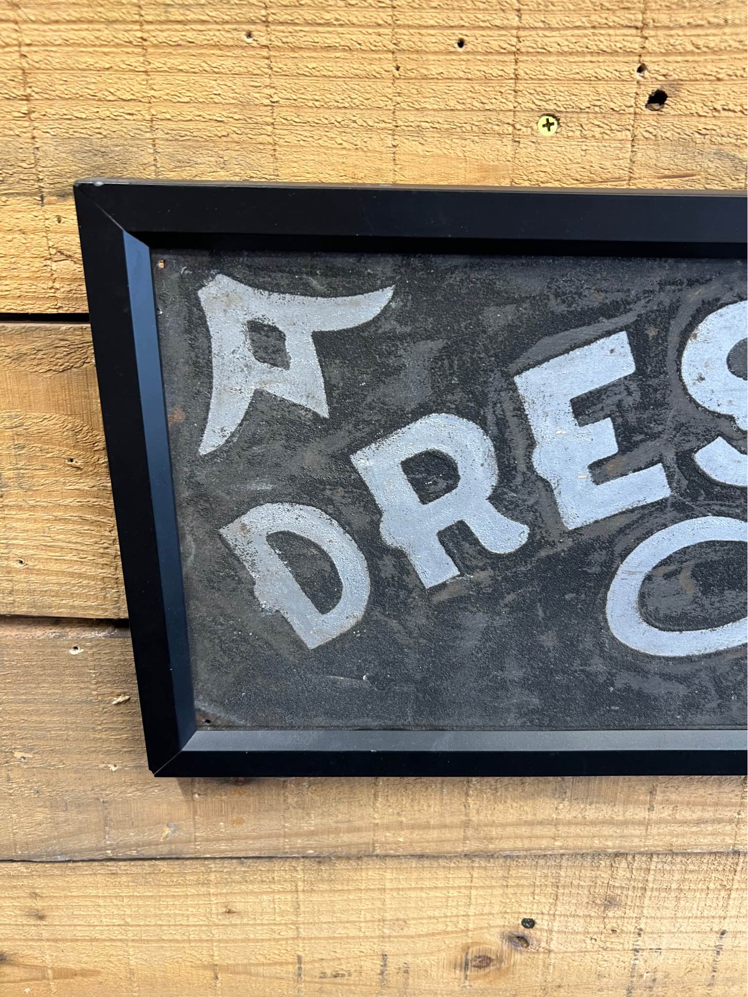 Antique Metal Advertising Trade Sign Smaltz Painted Dressmaking Vintage ...