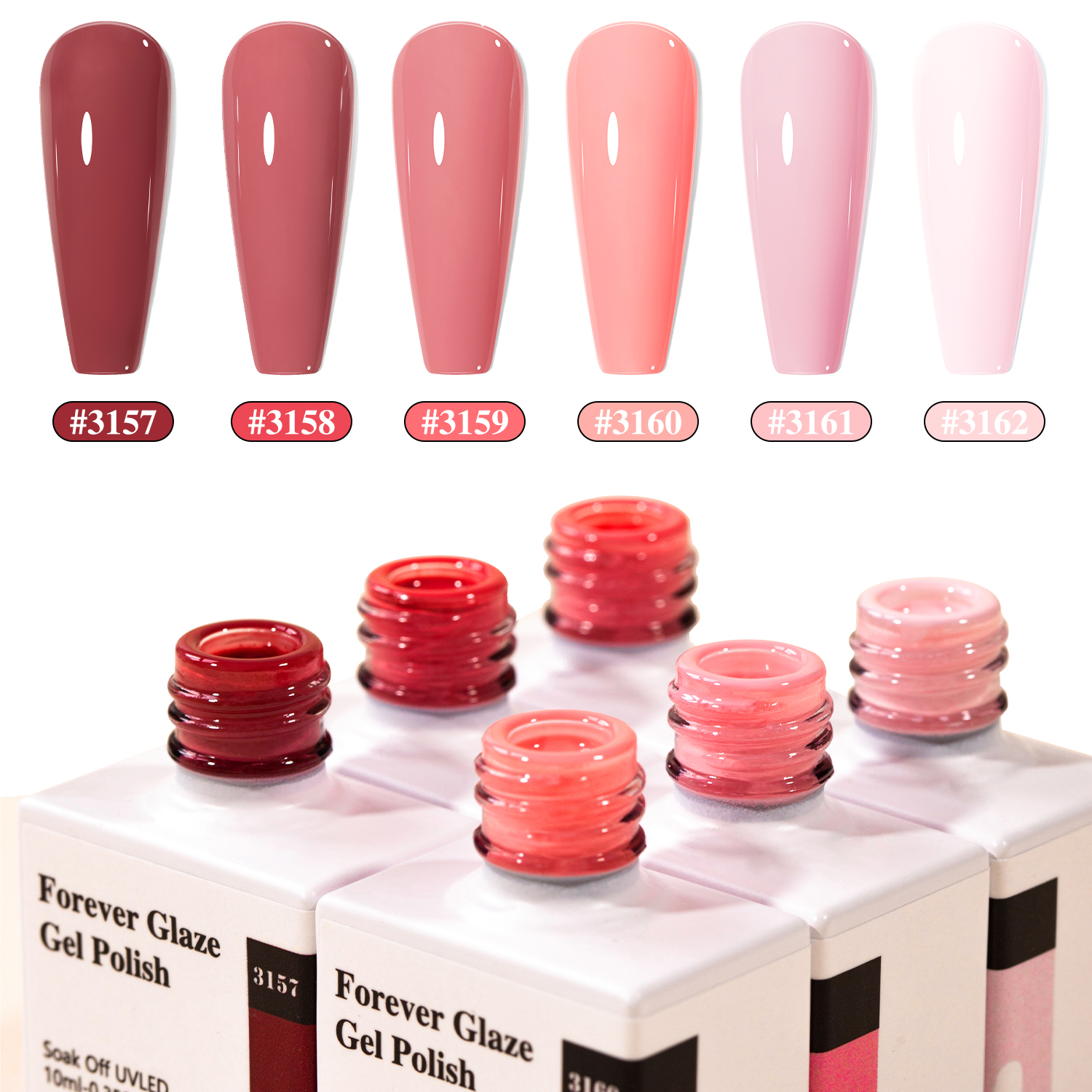 Forever Glaze 6 color gel polish set