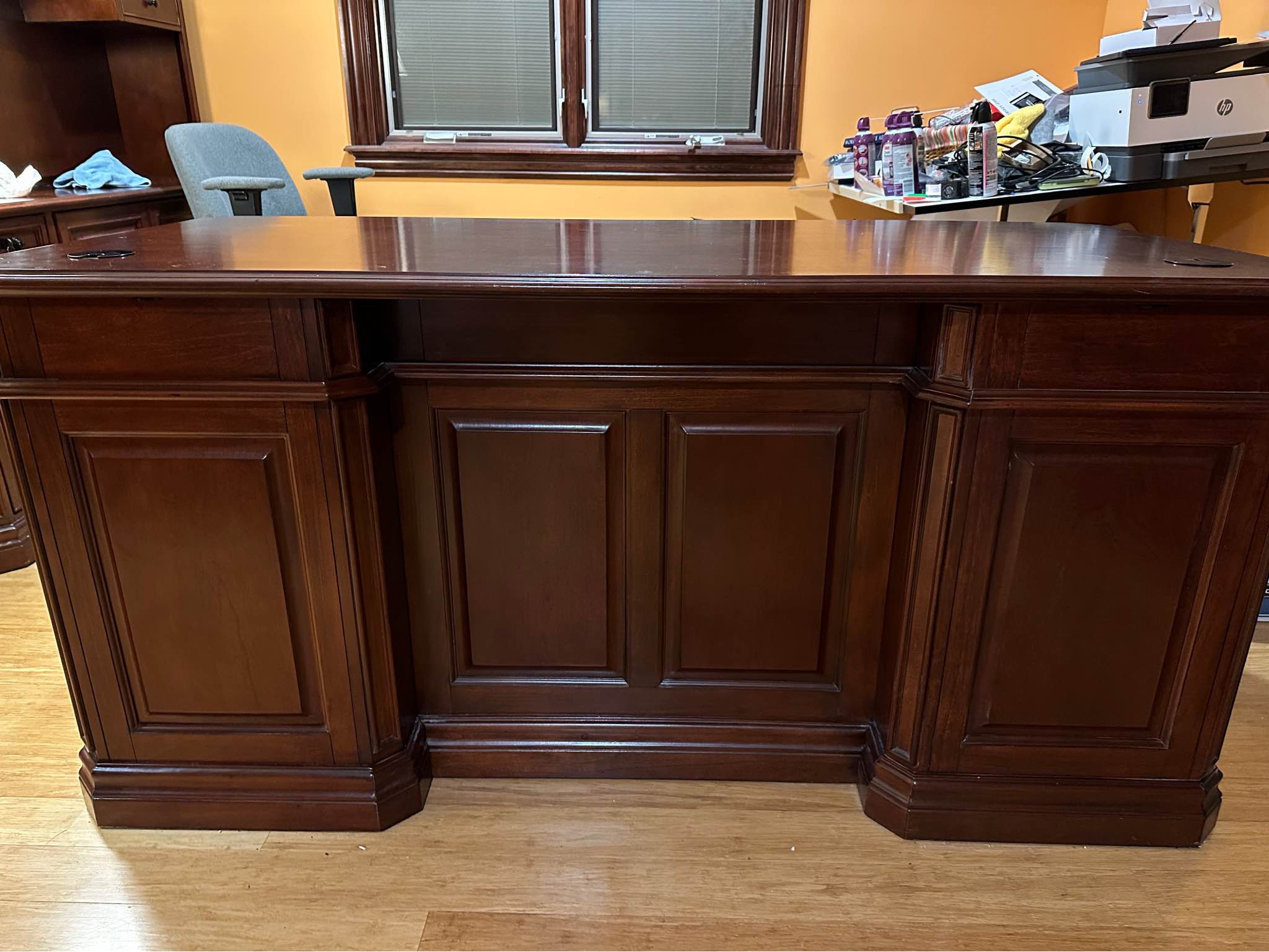 Solid Cherry Wood Executive Desk – Classic Style - Desks - West Seneca ...