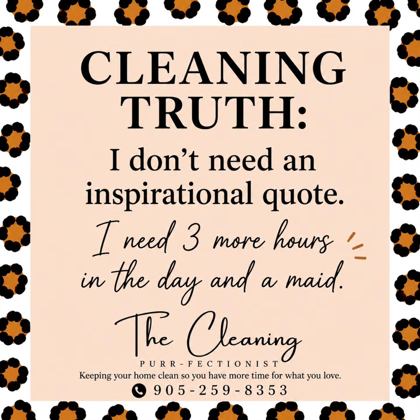 The Cleaning Purr-fectionist hires trained employees for