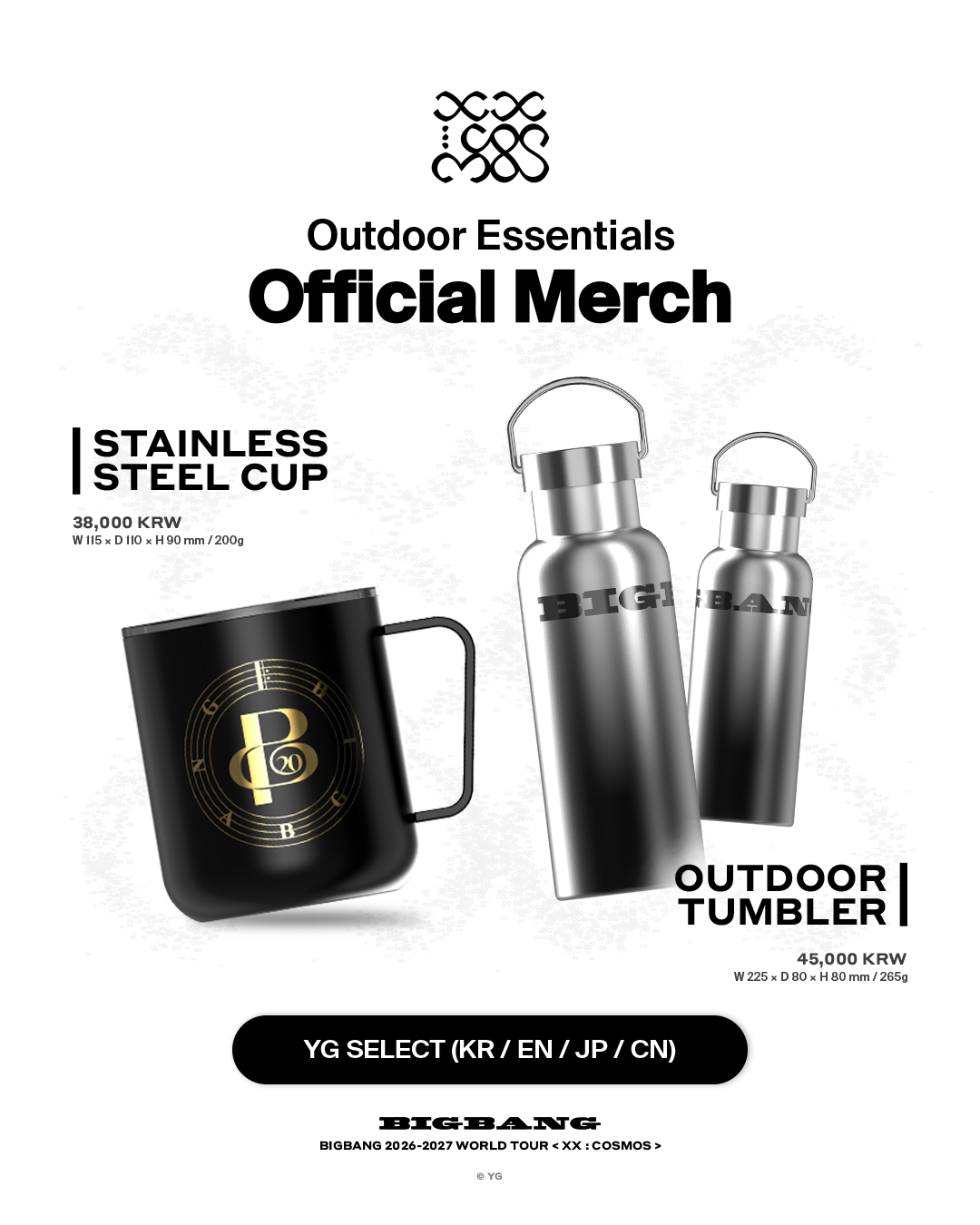 BIGBANG COSMOS POPUP 公式　アウトドアスリッパ 𝗕𝗜𝗚𝗕𝗔𝗡𝗚 𝟮𝟬𝟮𝟲-𝟮𝟬𝟮𝟳 𝗪𝗢𝗥𝗟𝗗 𝗧𝗢𝗨𝗥 < 𝗫𝗫