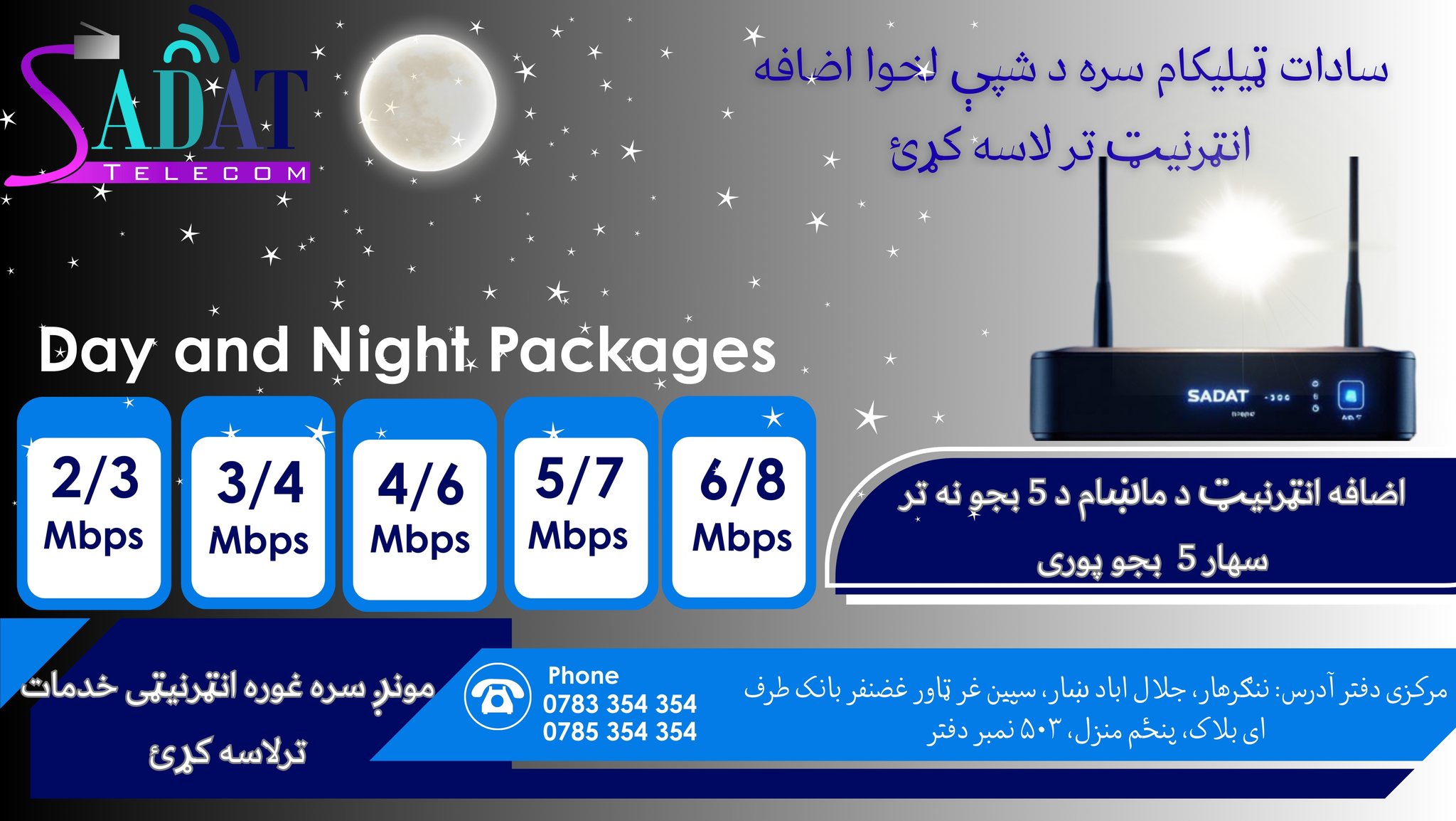 SADAT Telecom ISP | Jalalabad