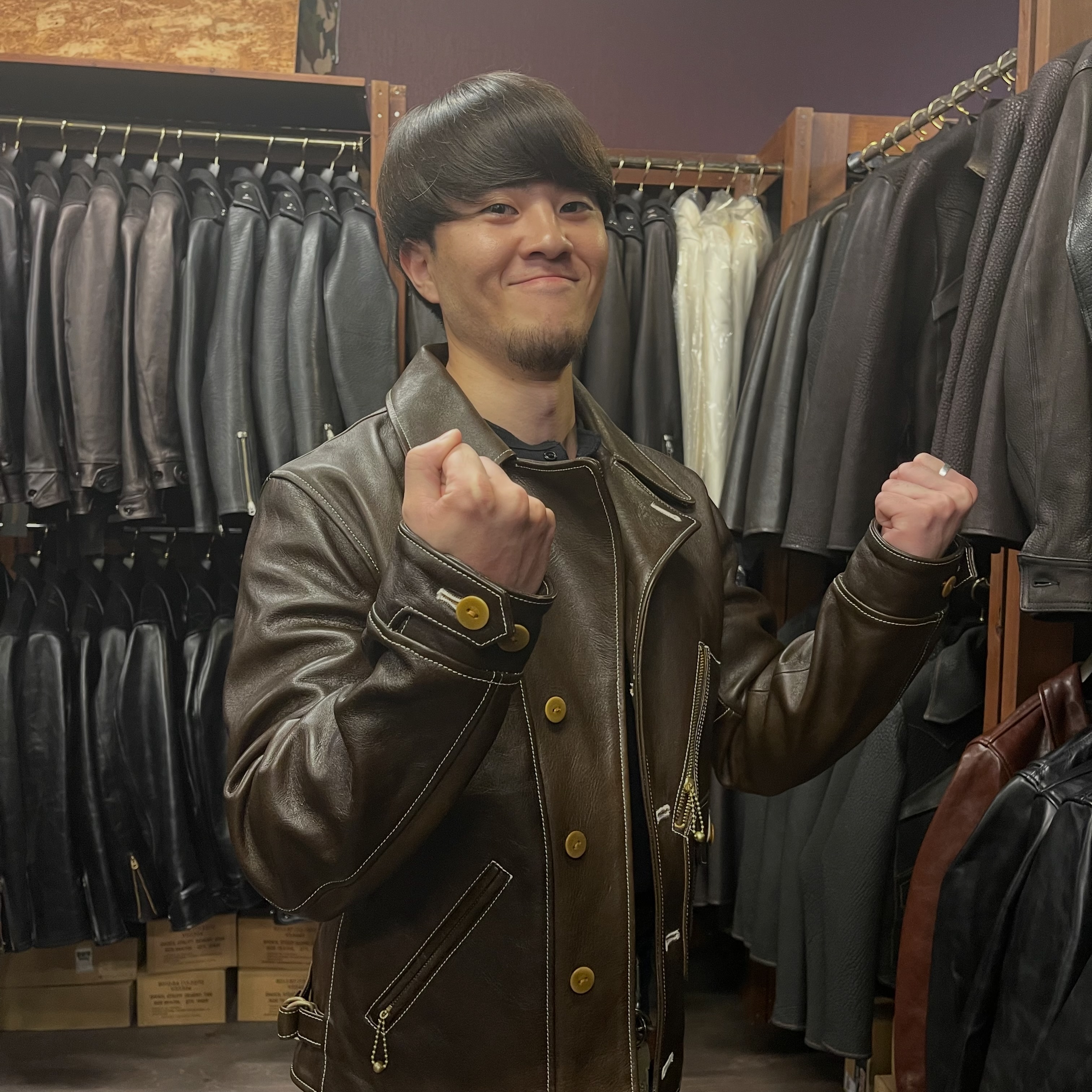 大江洋服店さん、新作のモールスキン、コサックジャケットを引っさげご