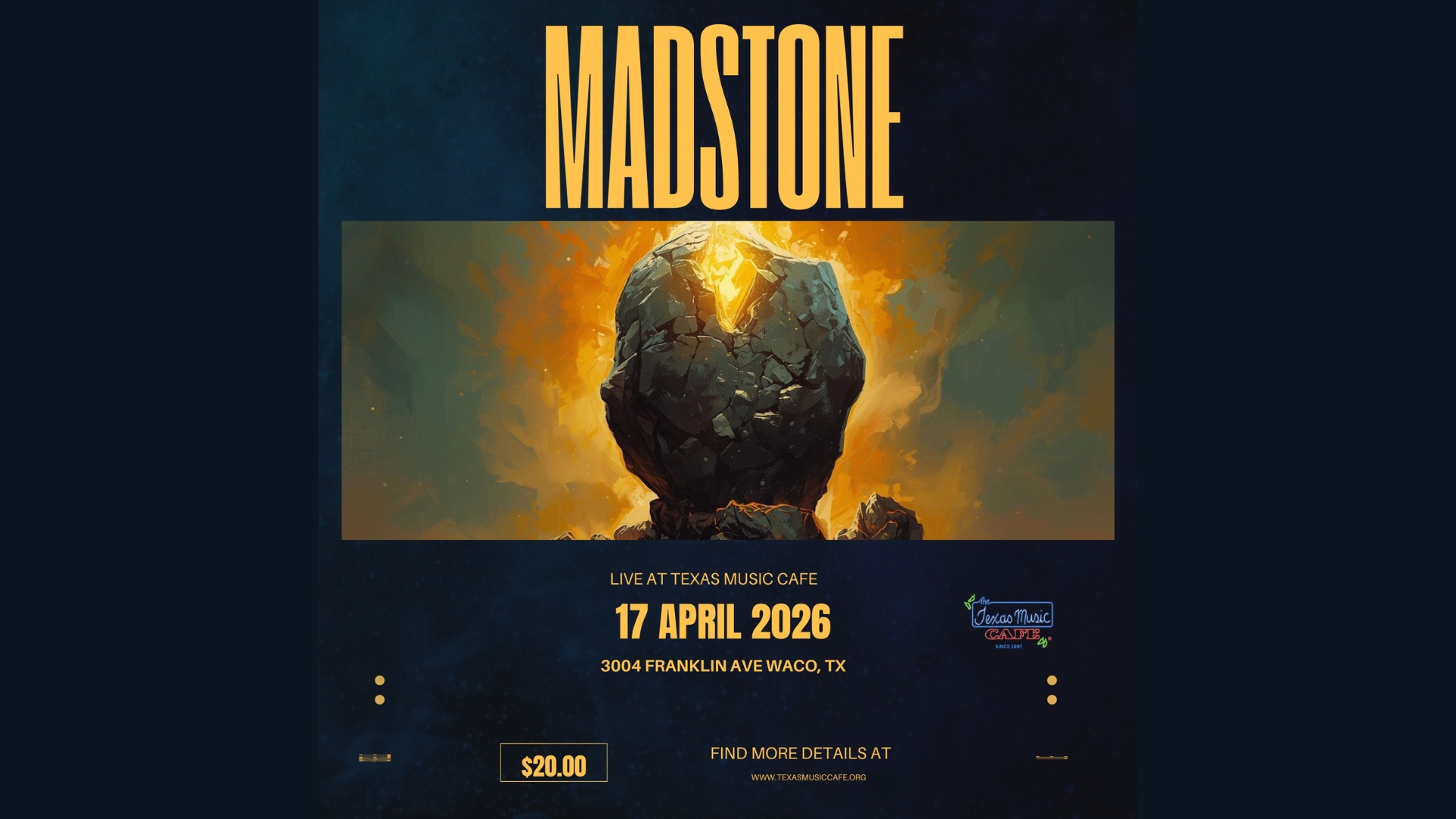 Madstone Live! at Texas Music Cafe April 17 2026