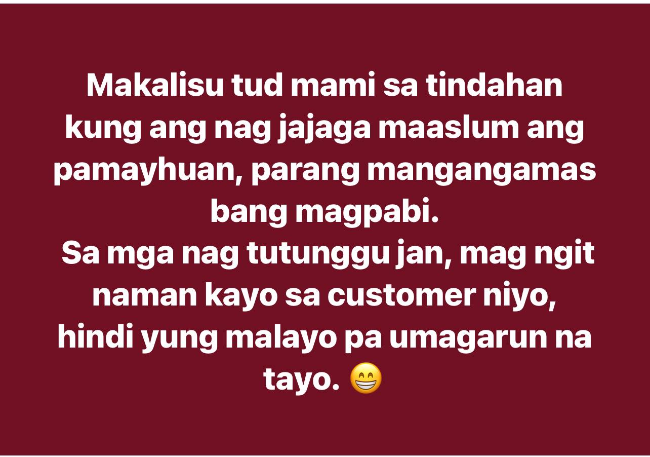 Mr. - Bulsit san Rangan, hindi magsusud ang ridjiki sa iyooong tindahan ...