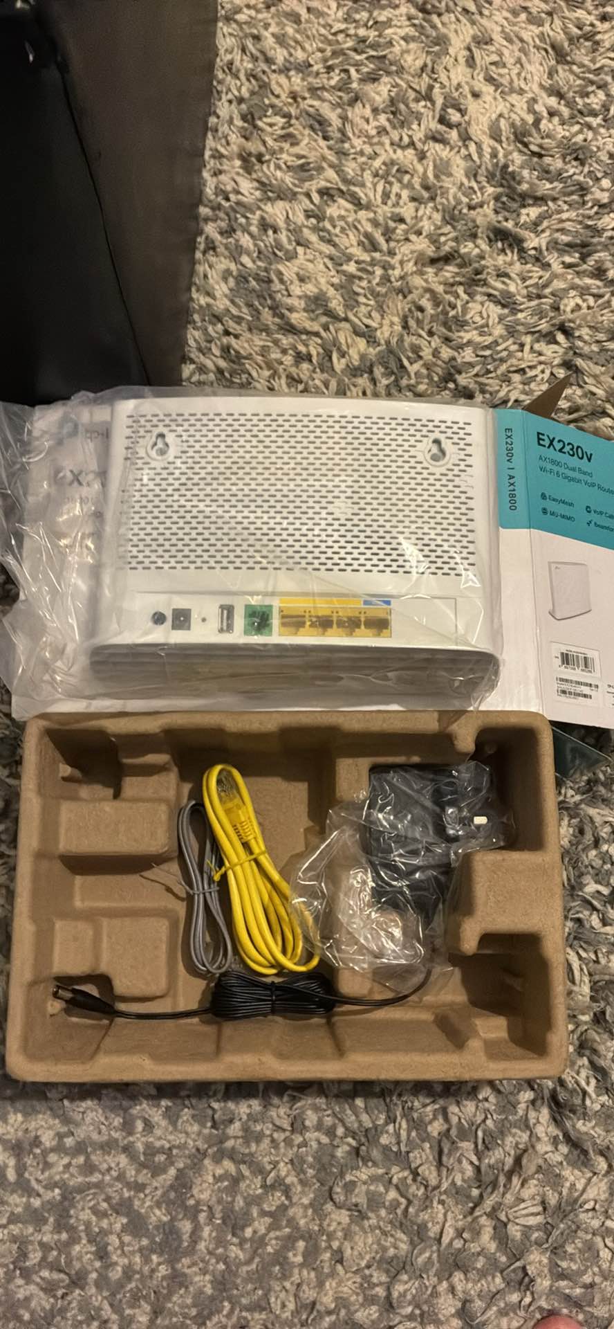 TP-Link EX230v - AX1800 Dual Band Wifi 6 Gigabit VoIP Router NEW ...