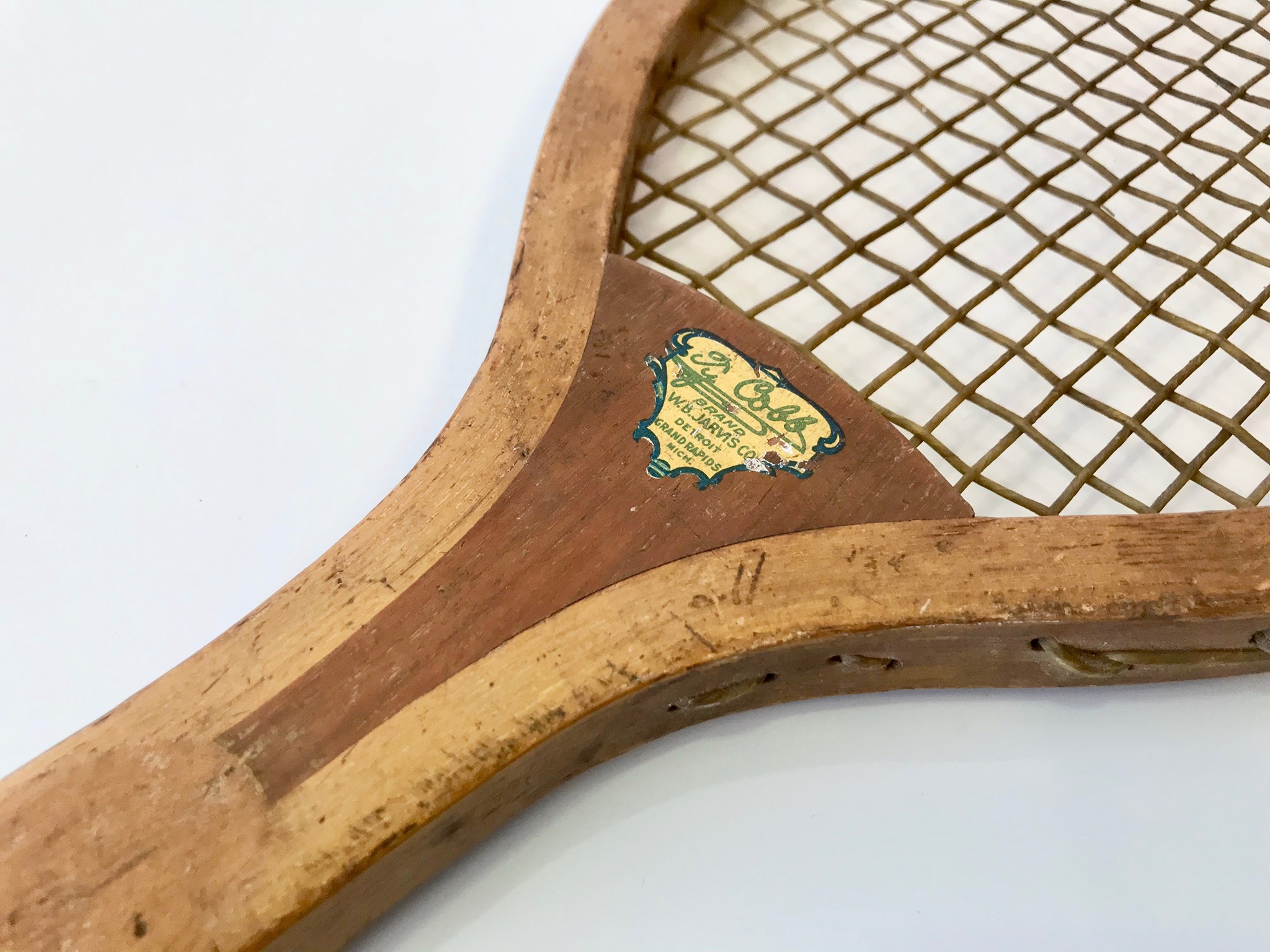 Ty Cobb Tennis Racket Baseball Detroit Tigers W.B Jarvis 1900's ...
