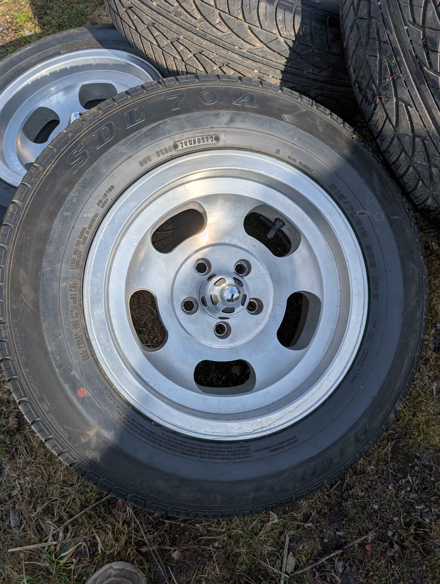 Aluminum slots mag wheel ansen style rims 15x7 nuts 4.5 Ford bolt ...