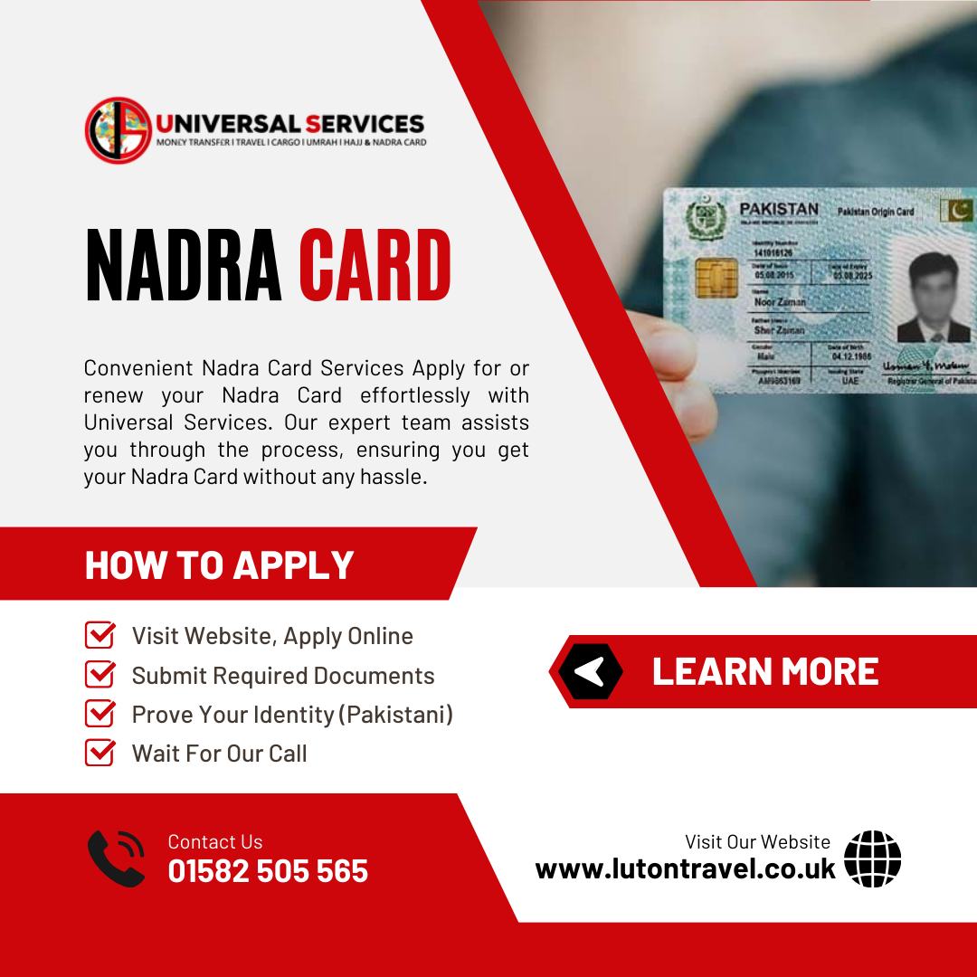 Convenient Nadra Card Services Apply... - Universal Services | Facebook