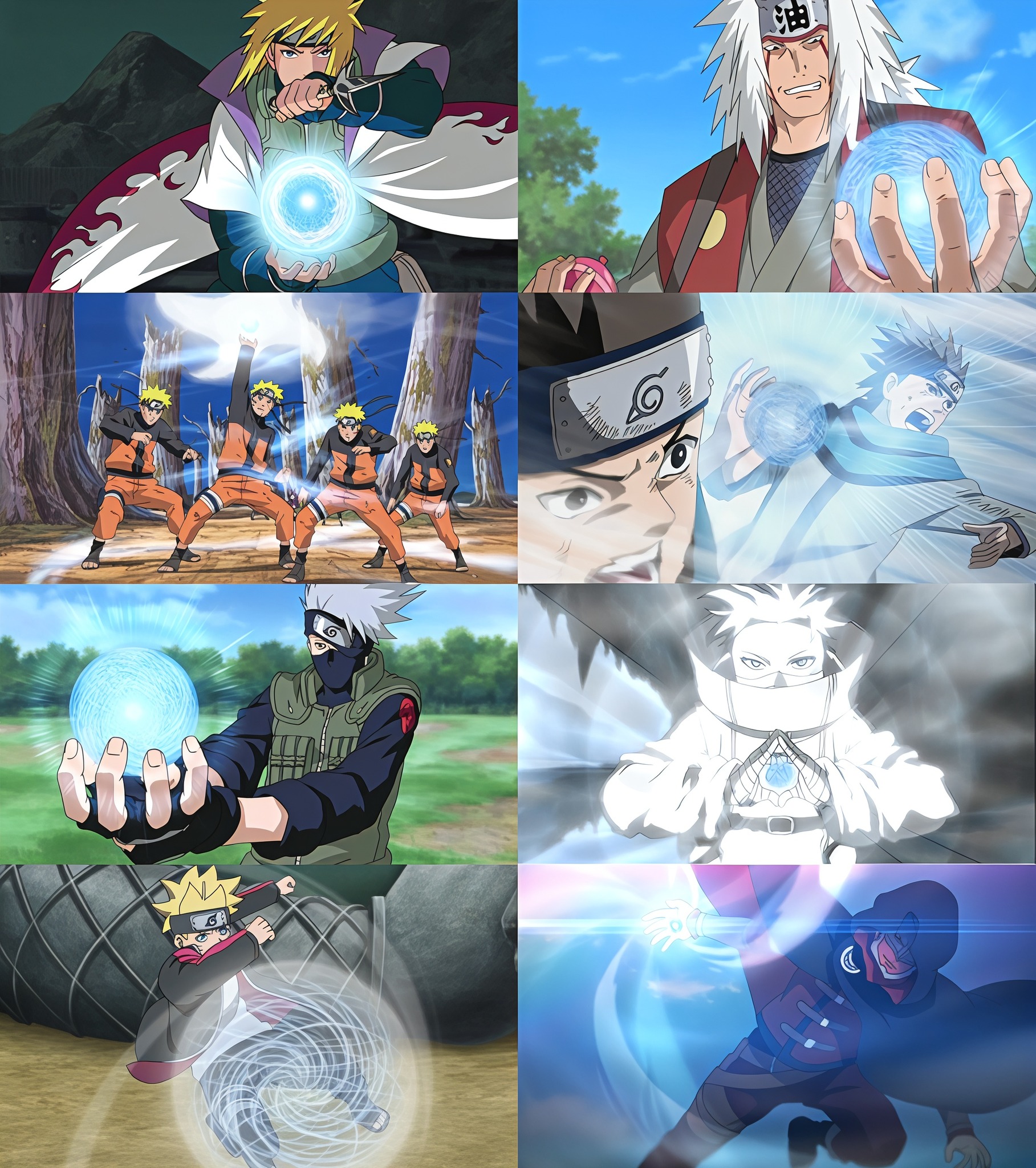 Rasengan-brugere i Naruto-serien