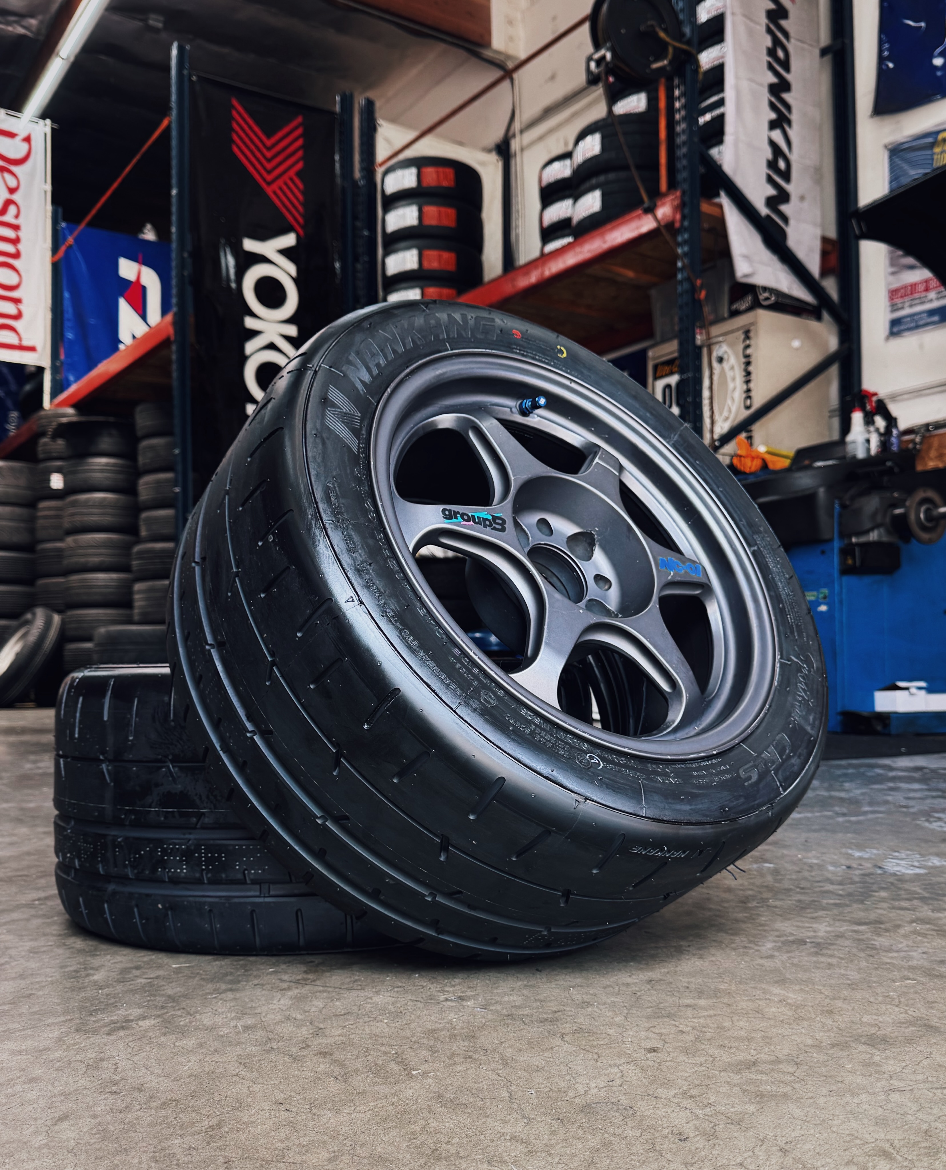 R Compound - 265/35/18 Falken Azenis RT615K+ on 18x9.5 Volk CE28