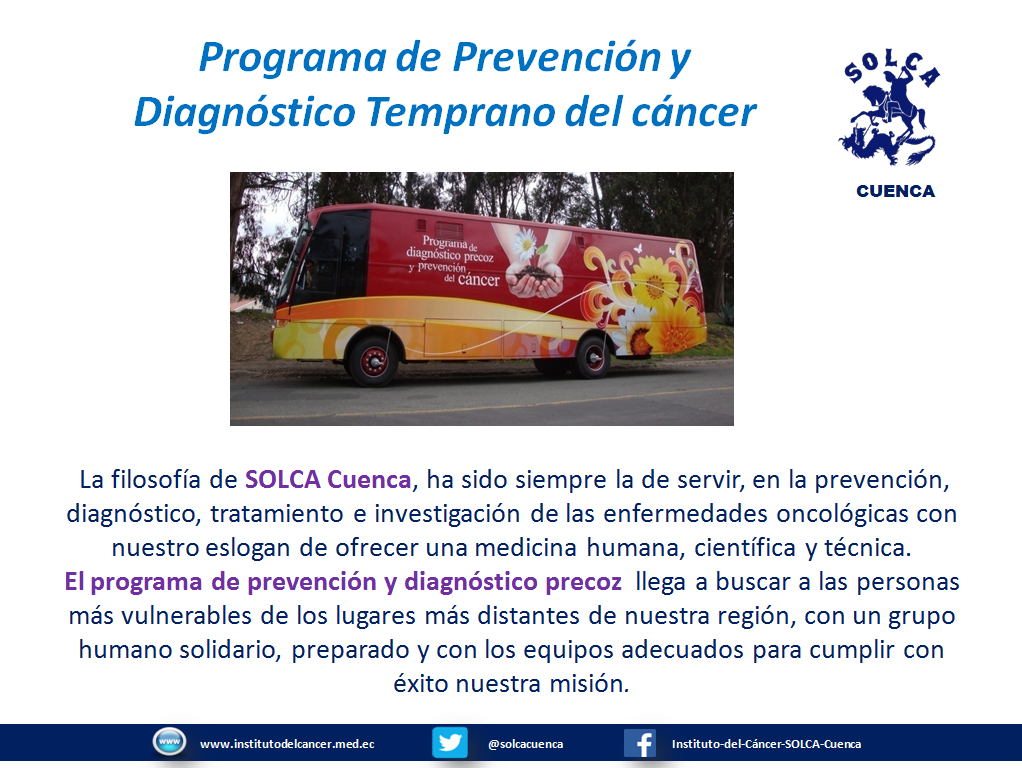 PROGRAMA DE PREVENCIÓN... - Instituto del Cáncer SOLCA Cuenca