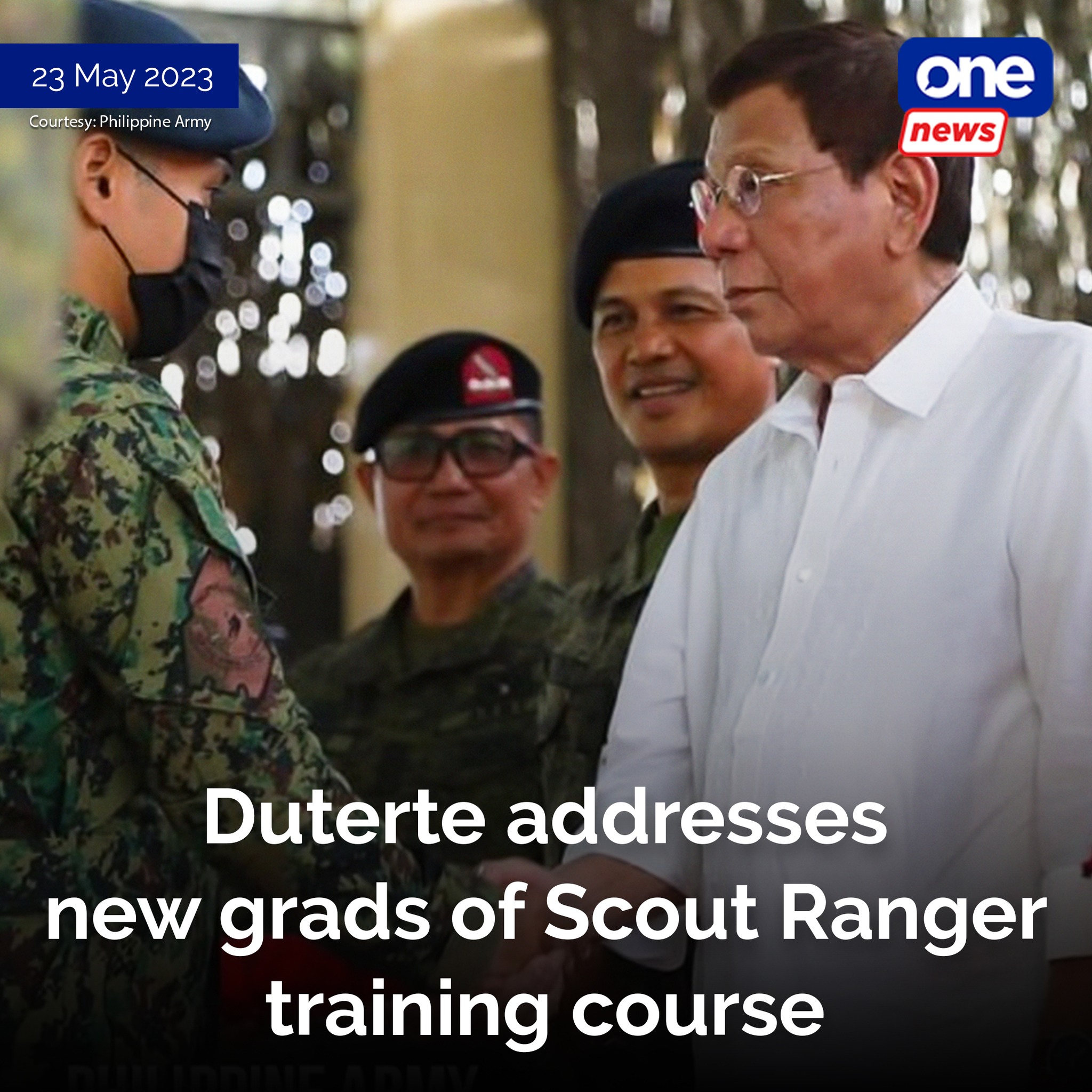 ONE News - Former president Rodrigo Duterte attended the... | Facebook