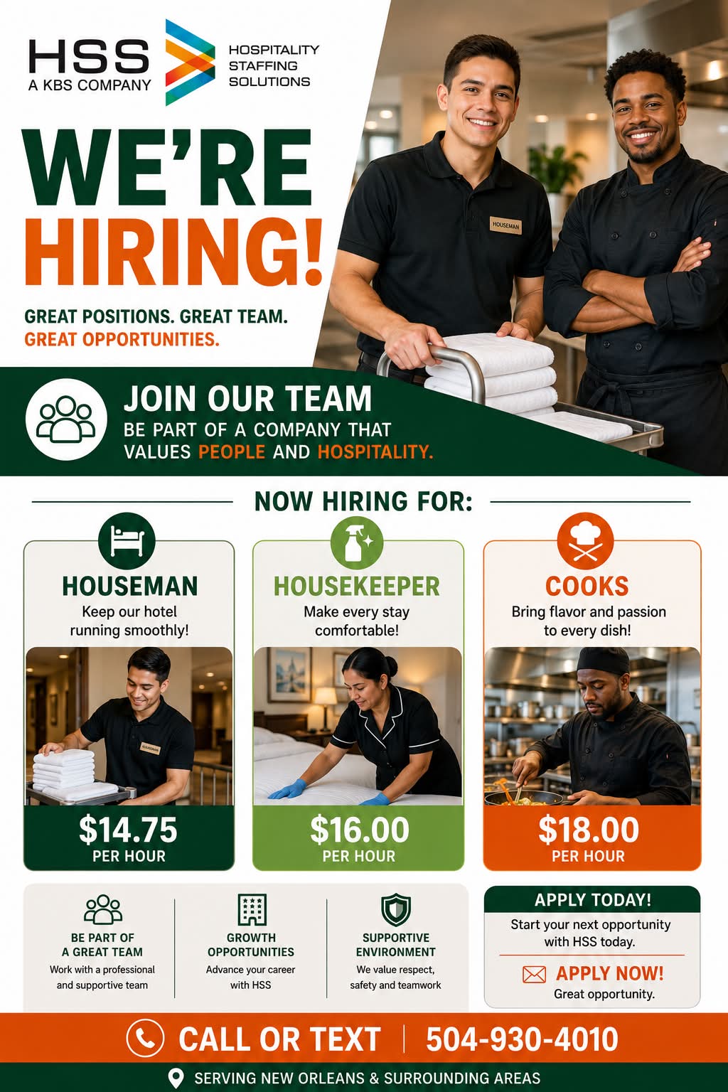 Hospitality Staffing Solutions, LLC | Metairie LA