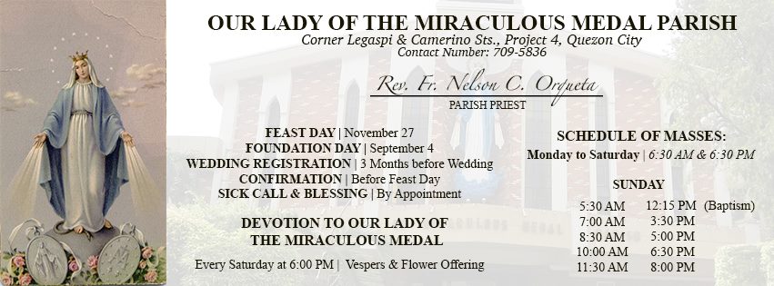 Our Lady of the Miraculous Medal Parish Project 4 - OLMMP - OLMMP ...