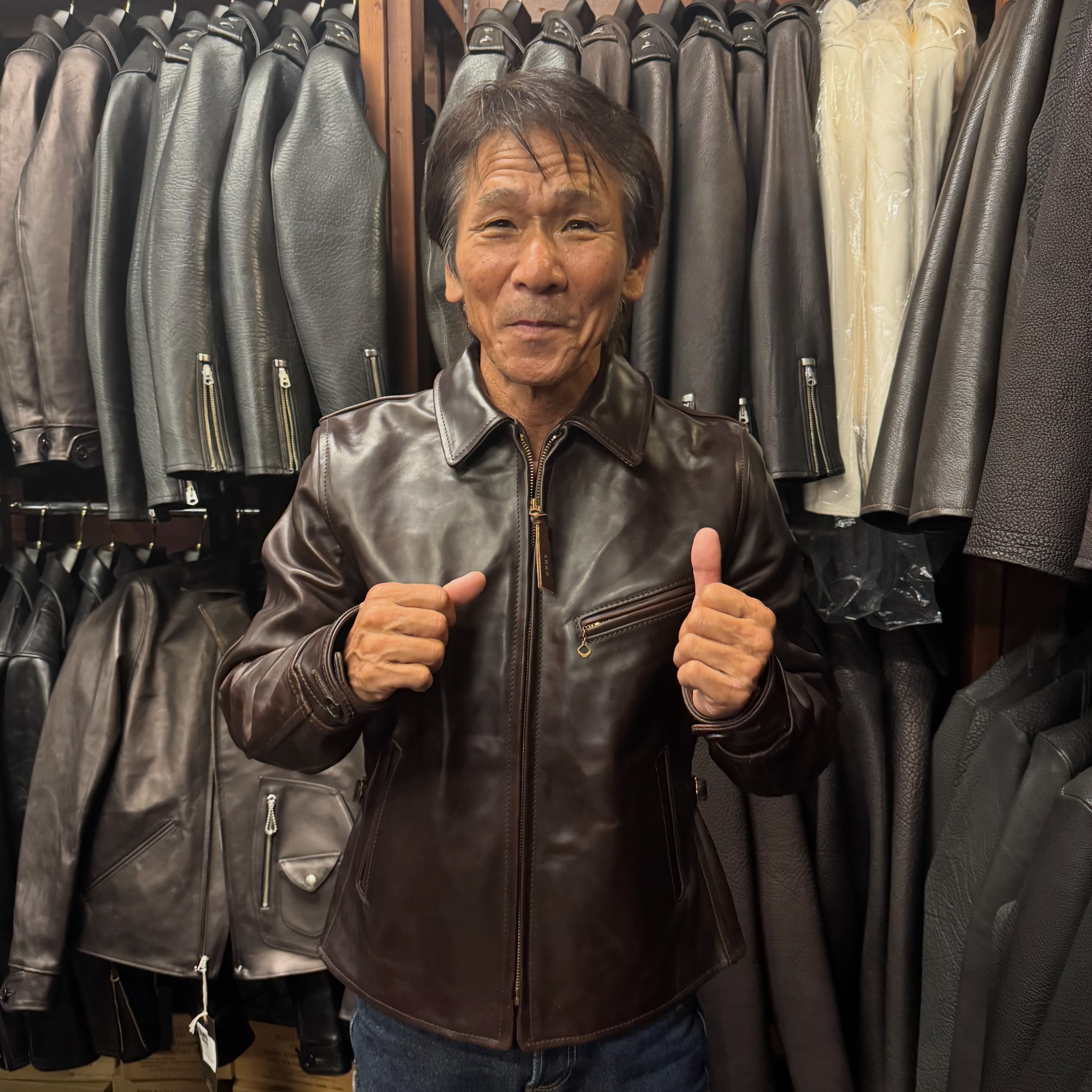 大江洋服店さん、新作のモールスキン、コサックジャケットを引っさげご