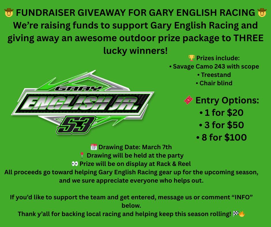 🎟️ We’re raising funds for Gary... - Gary English Racing | Facebook