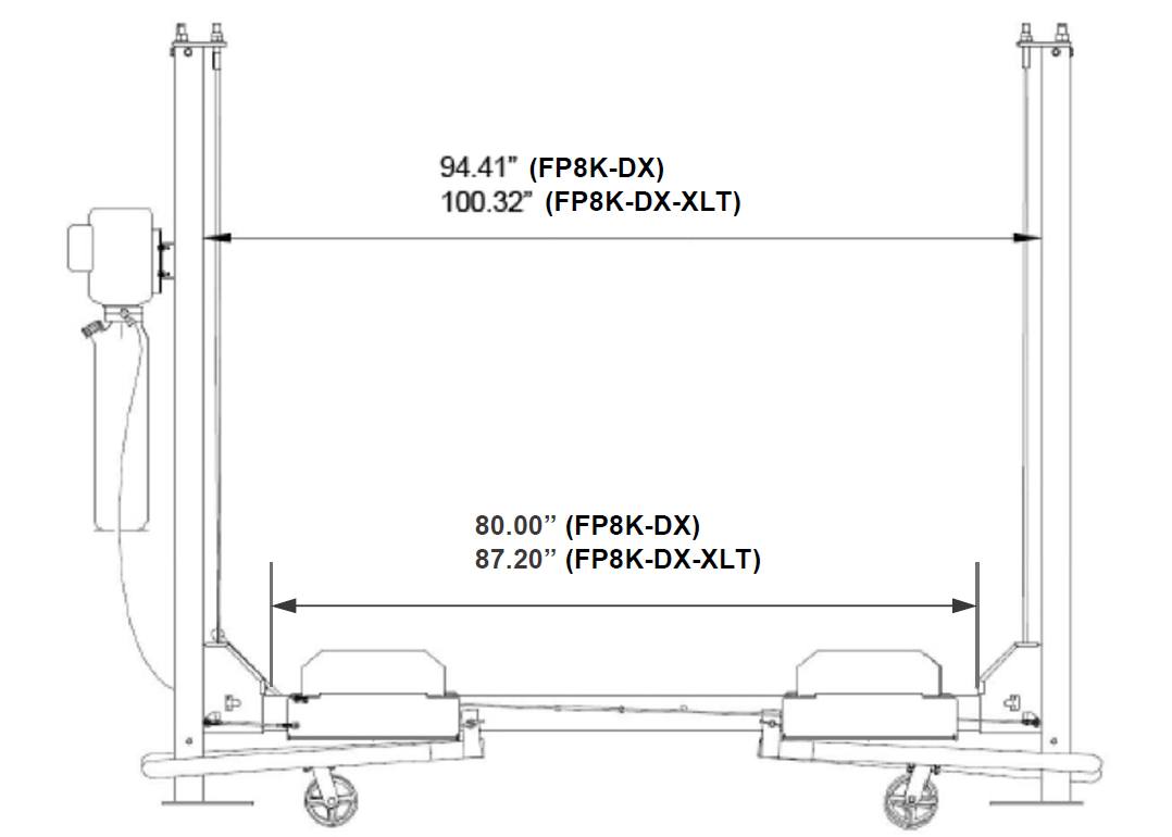 New Tuxedo 8K DX 4 post lift with warranty for only $3495! - Weight ...