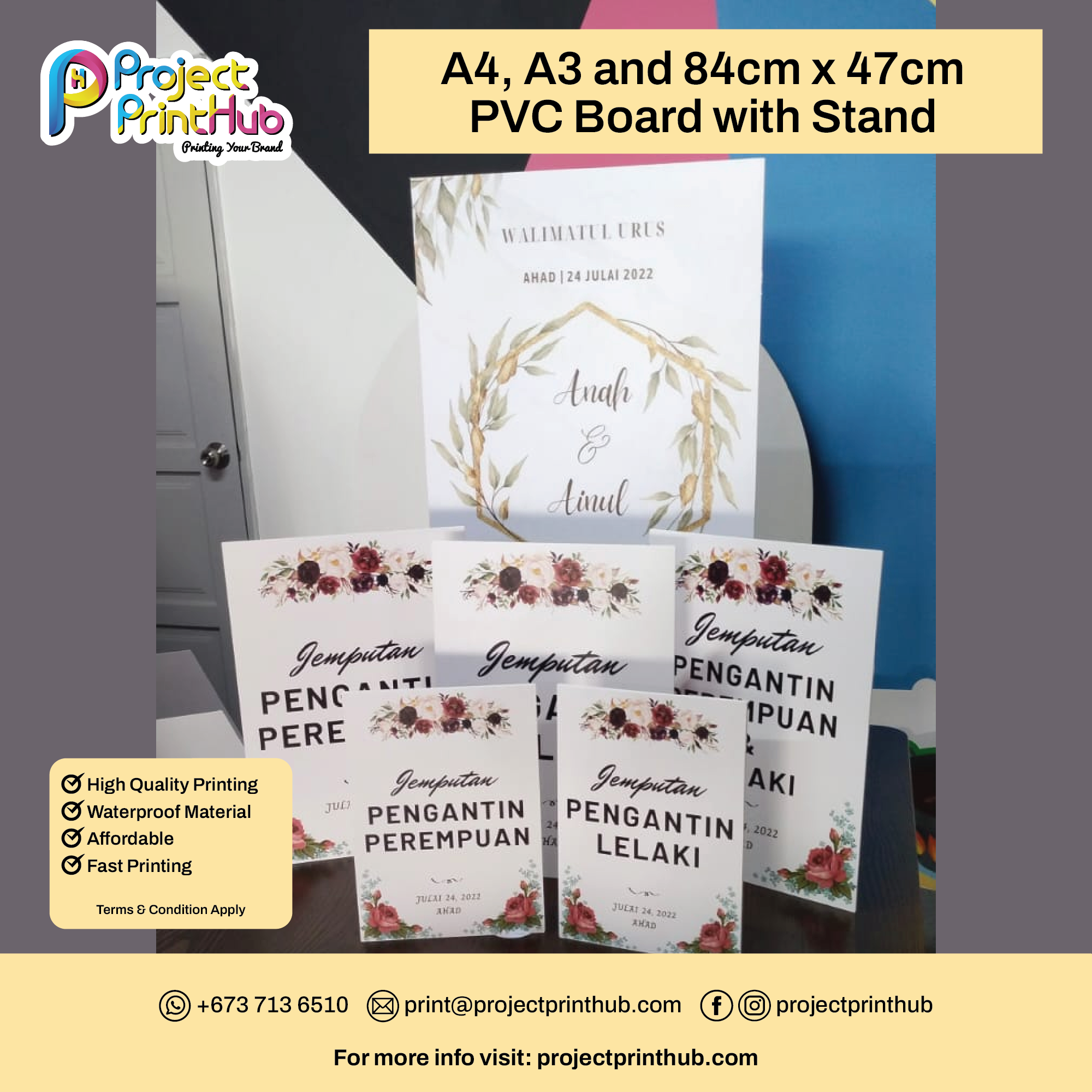 A4, A3 and 84cm x 47cm PVC Board with... - Project PrintHub | Facebook